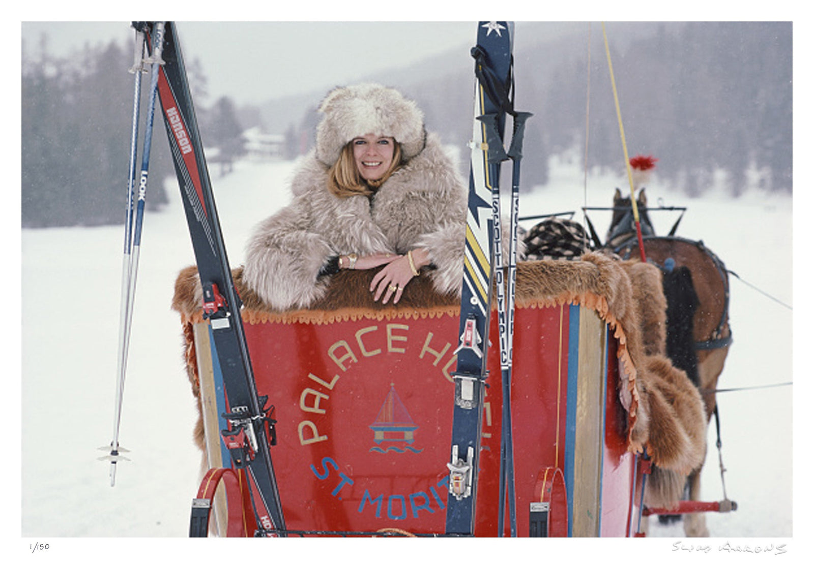 skiing in st moritz - Slim Aarons - Limited Edition - Estate Stamped - Photography - Getty Images