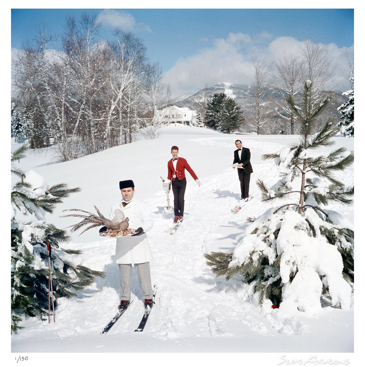 skiing waiters - Slim Aarons - Limited Edition - Estate Stamped - Photography - Getty Images