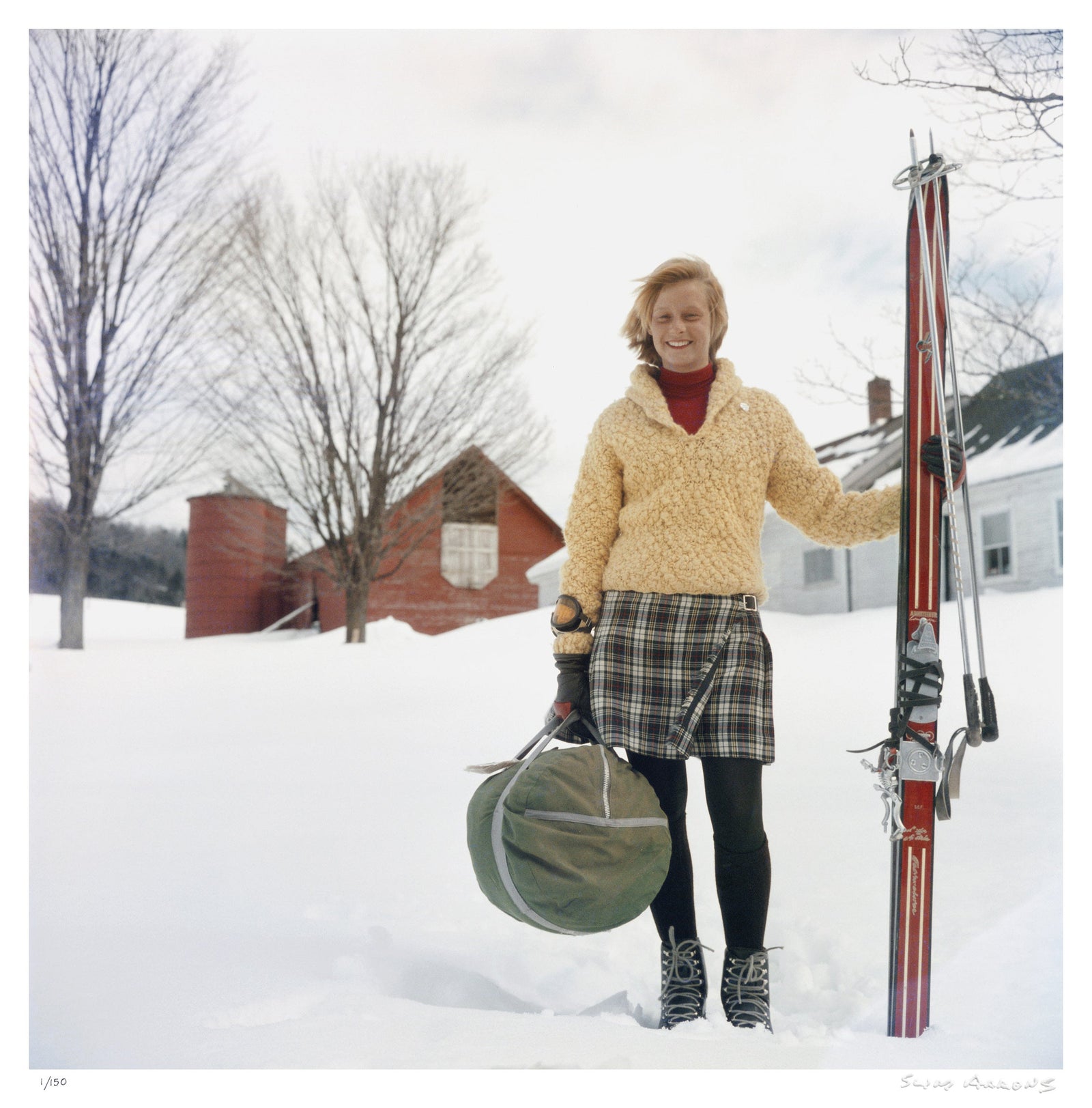 skiing waitress - Slim Aarons - Limited Edition - Estate Stamped - Photography - Getty Images