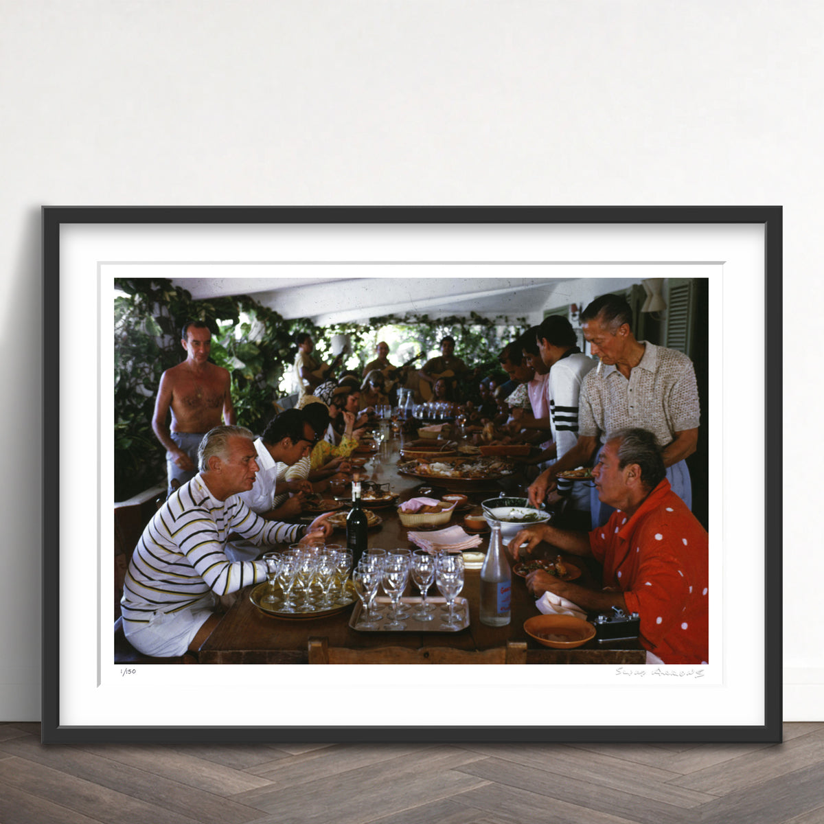 Slim Aarons Limited Edition Estate Stamped acapulco lunch limited edition 3088786 Framed