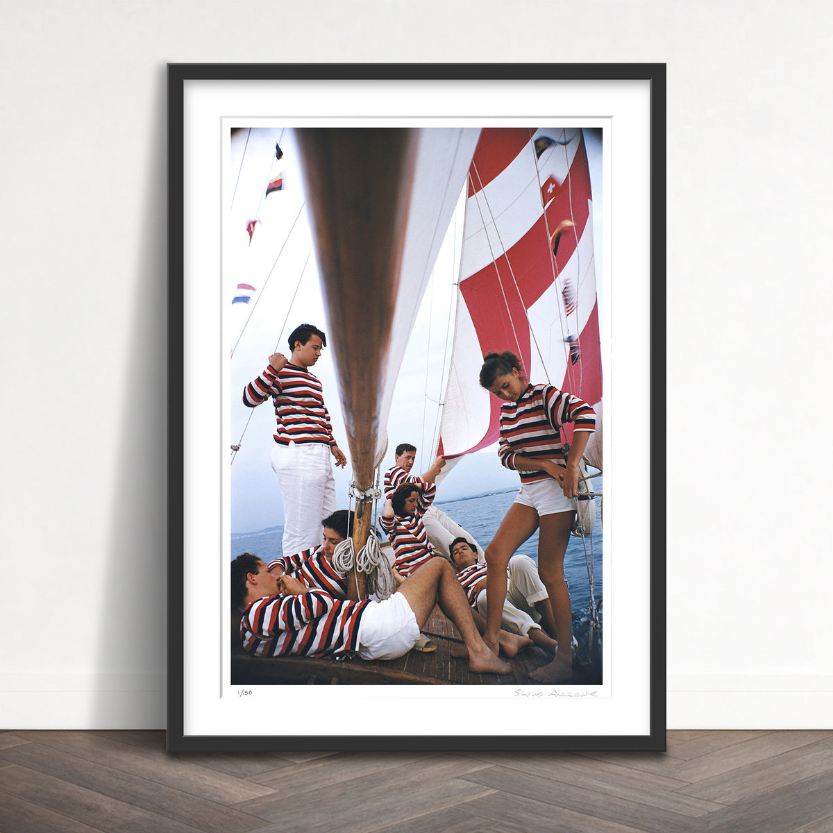 Slim Aarons Limited Edition Estate Stamped adriatic sailors limited edition 89370315 Framed