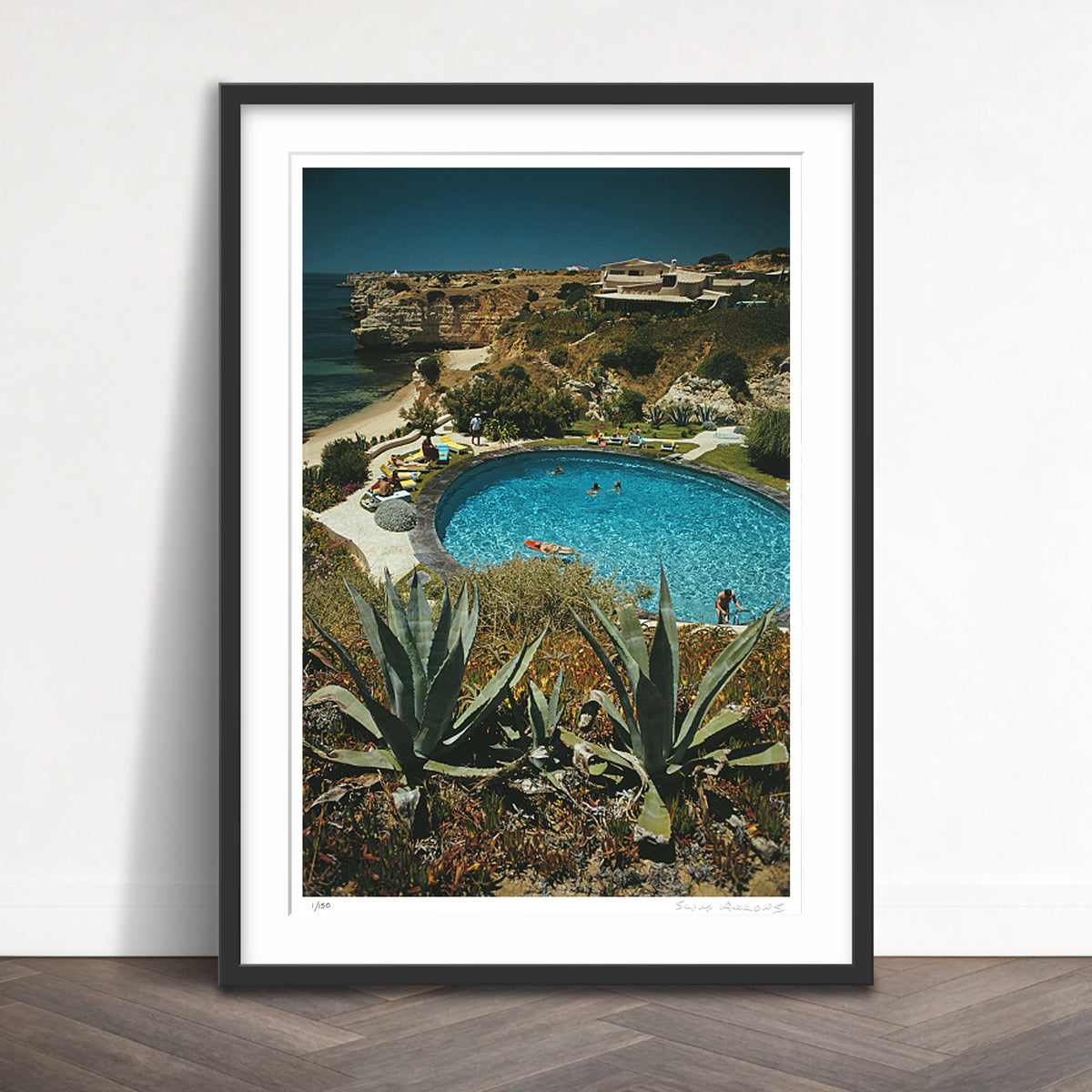 Slim Aarons Limited Edition Estate Stamped algarve hotel pool limited edition 554351533 Framed