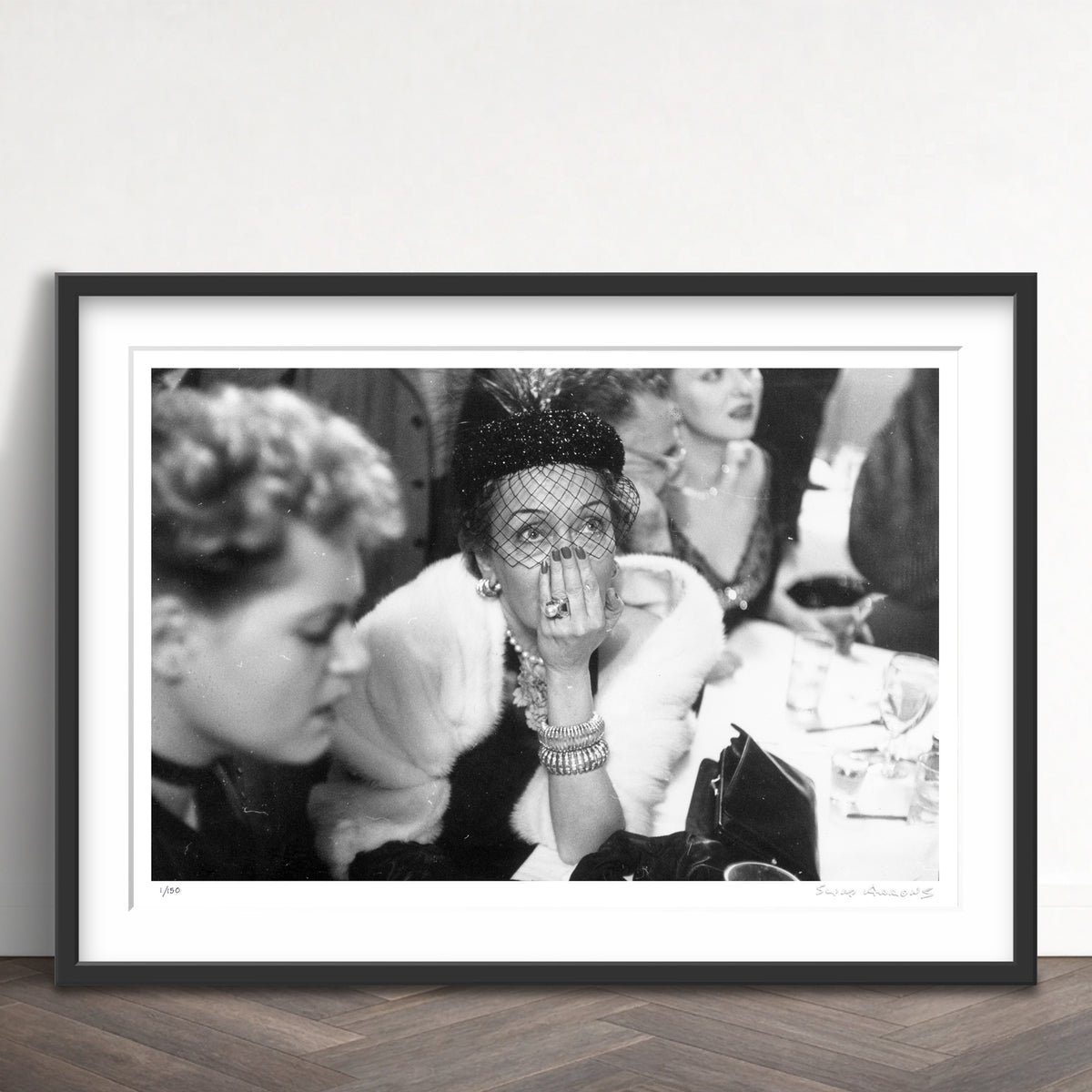 Slim Aarons Limited Edition Estate Stamped an anxious wait limited edition 3143209 Framed