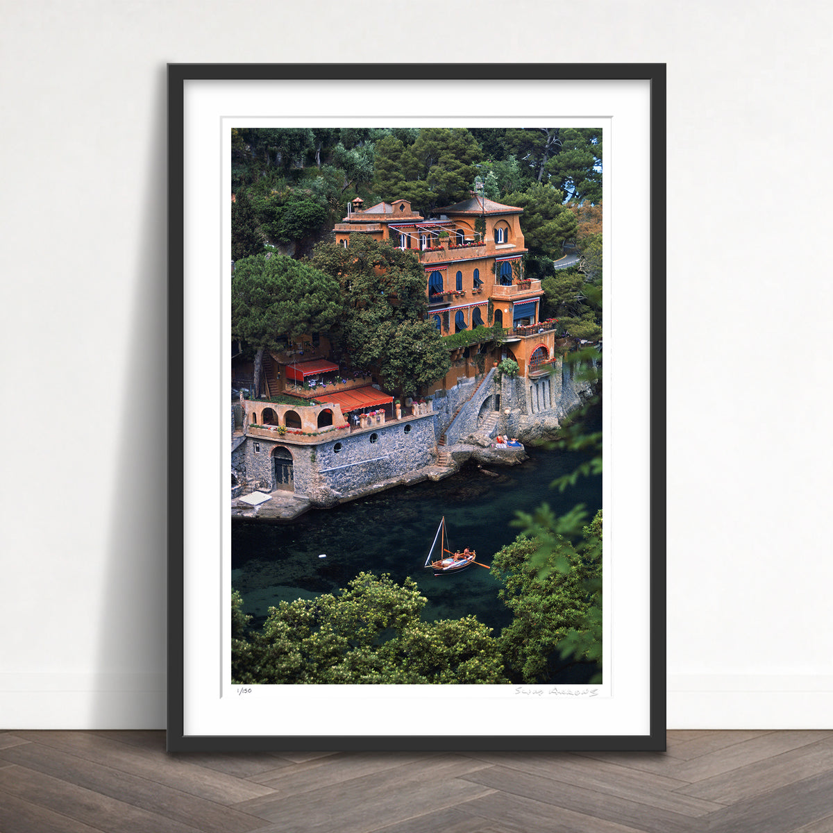 Slim Aarons Limited Edition Estate Stamped ardizzones house limited edition 475541025 Framed