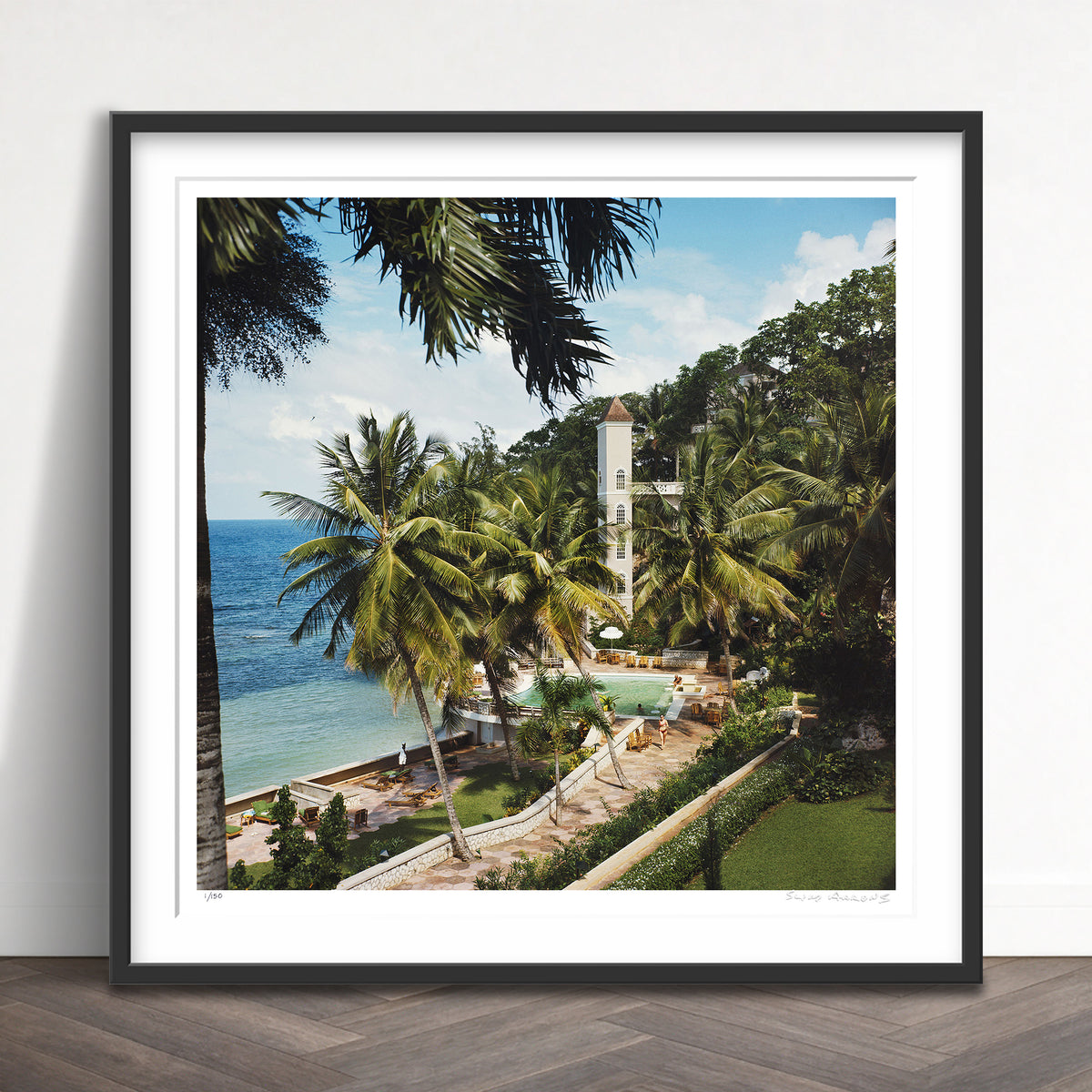 Slim Aarons Limited Edition Estate Stamped bahamanian hotel limited edition 95738278 Framed