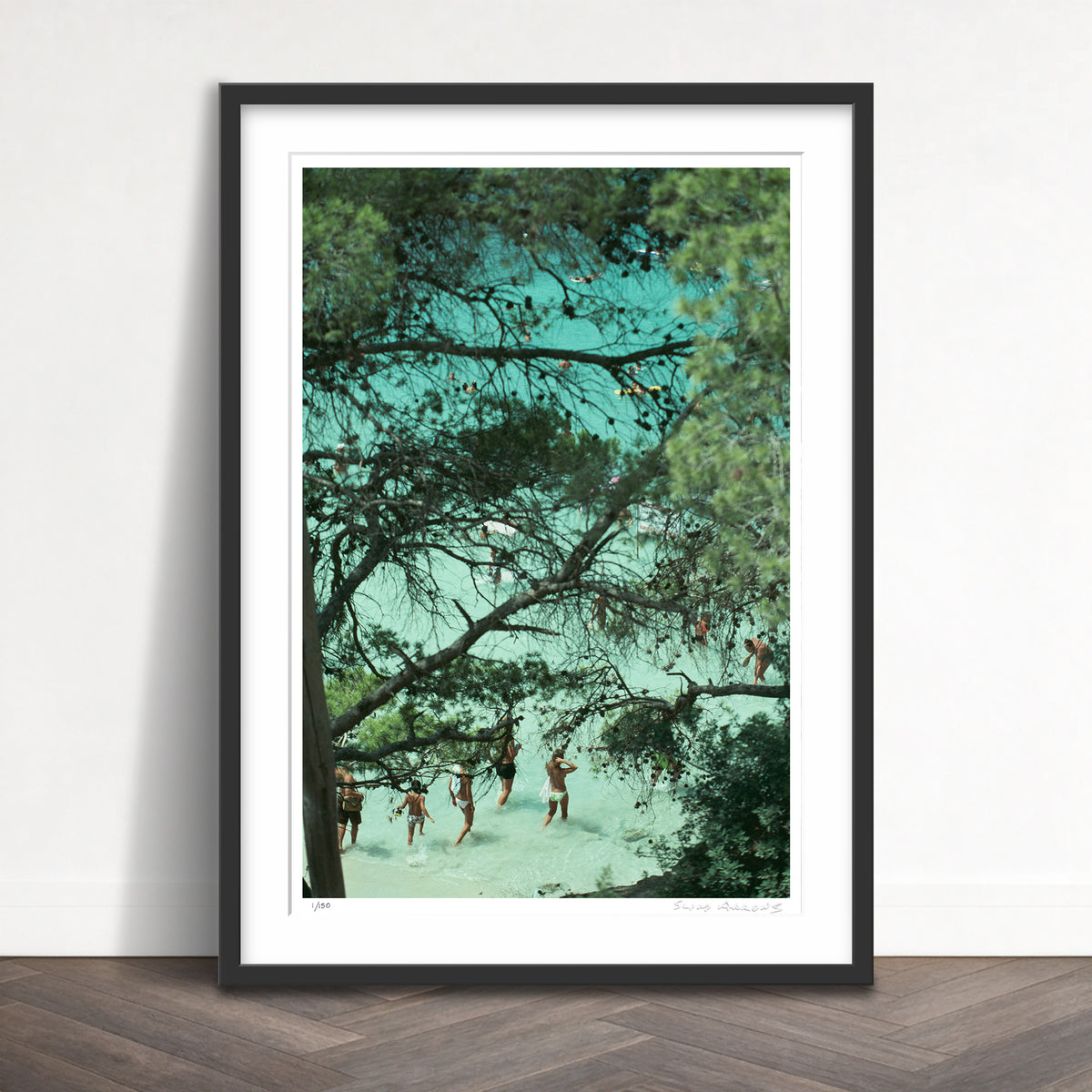Slim Aarons Limited Edition Estate Stamped beach near portinatx limited edition 760130033 Framed