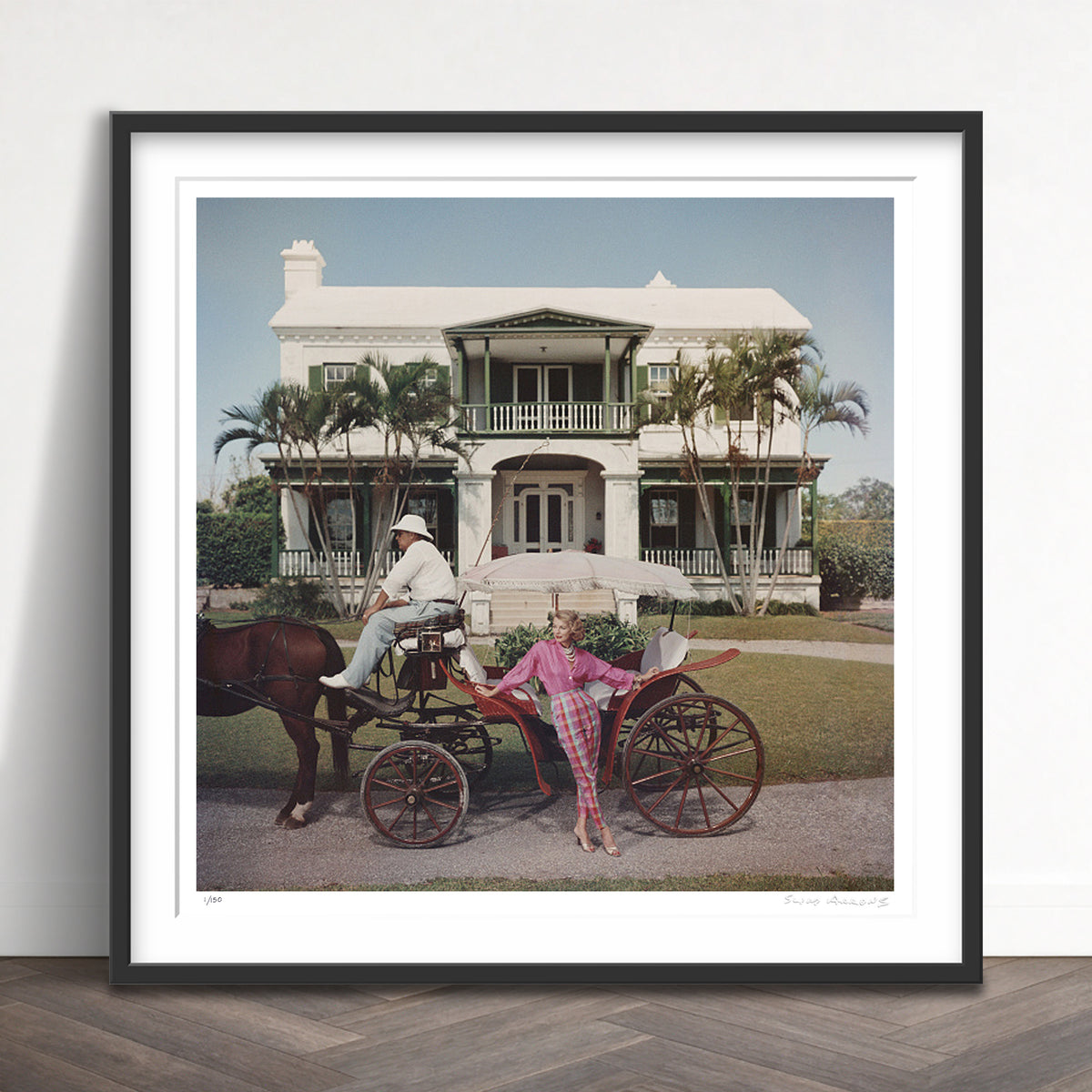 Slim Aarons Limited Edition Estate Stamped bermudan hostess limited edition 674395241 Framed