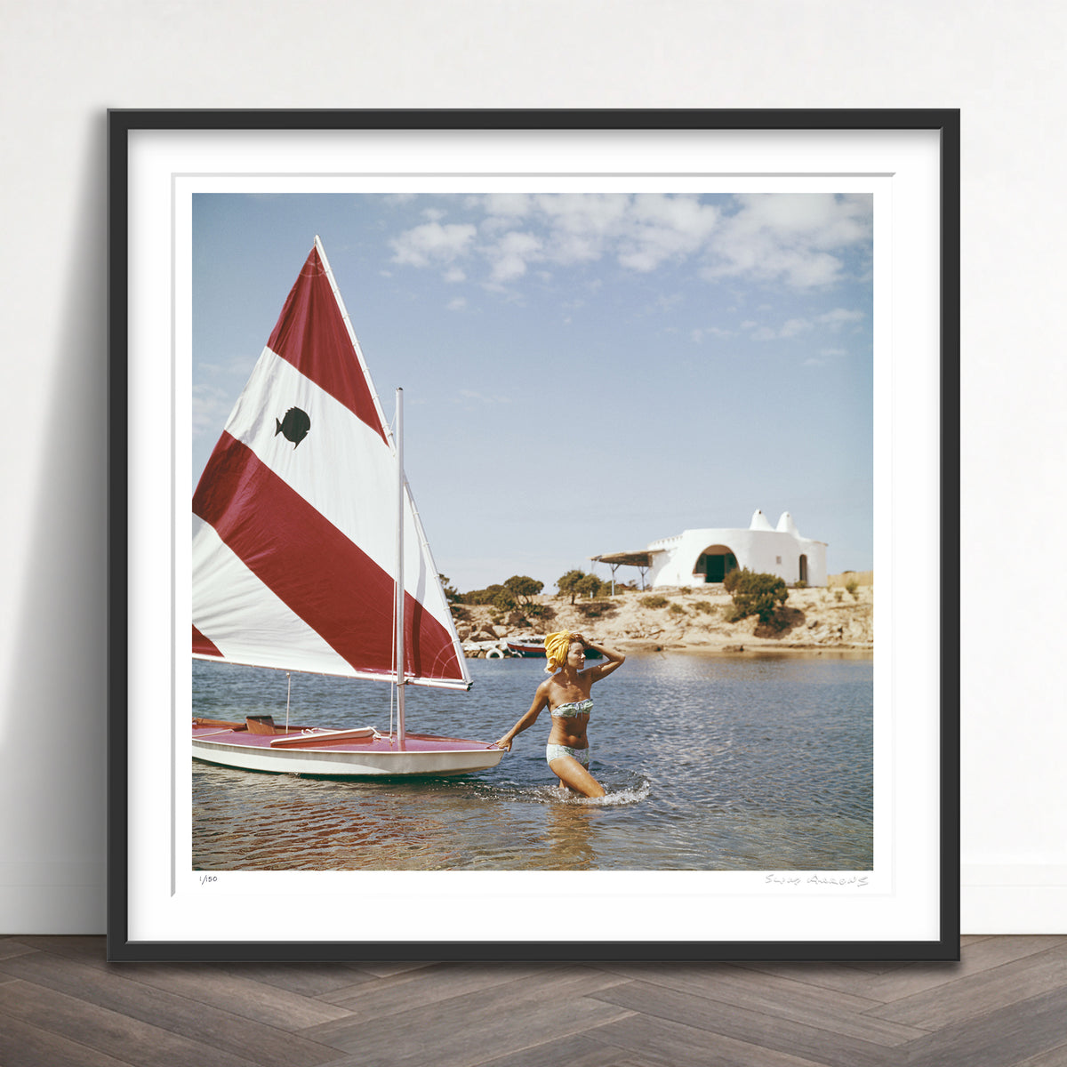 Slim Aarons Limited Edition Estate Stamped bettina graziani limited edition 155761602 Framed