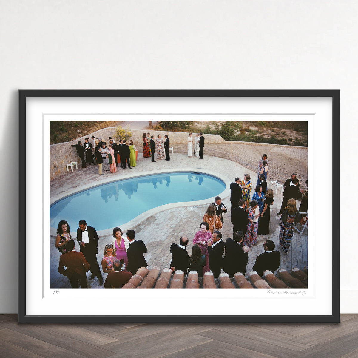 Slim Aarons Limited Edition Estate Stamped black tie evening limited edition 77446033 Framed