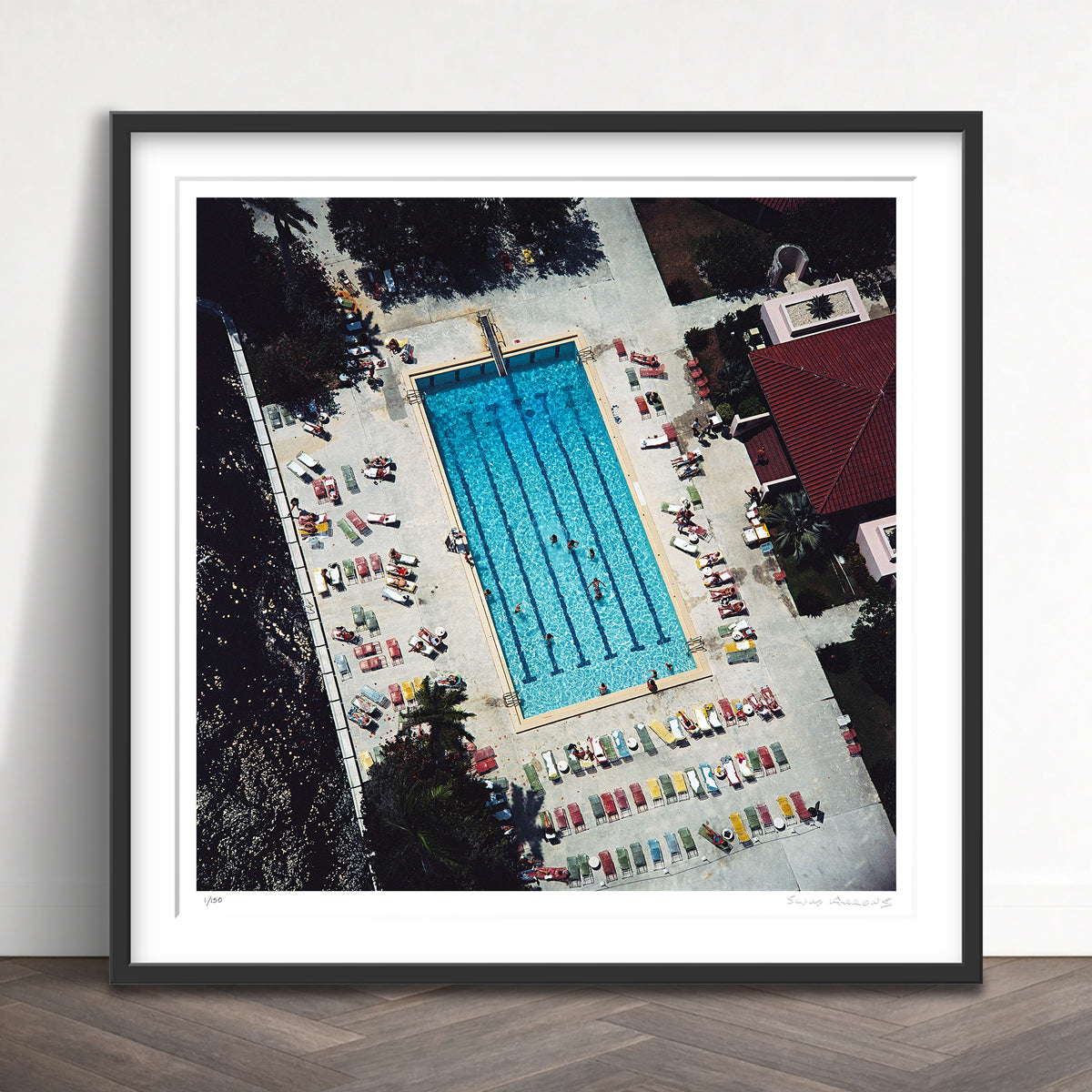 Slim Aarons Limited Edition Estate Stamped boca raton limited edition 605351897 Framed
