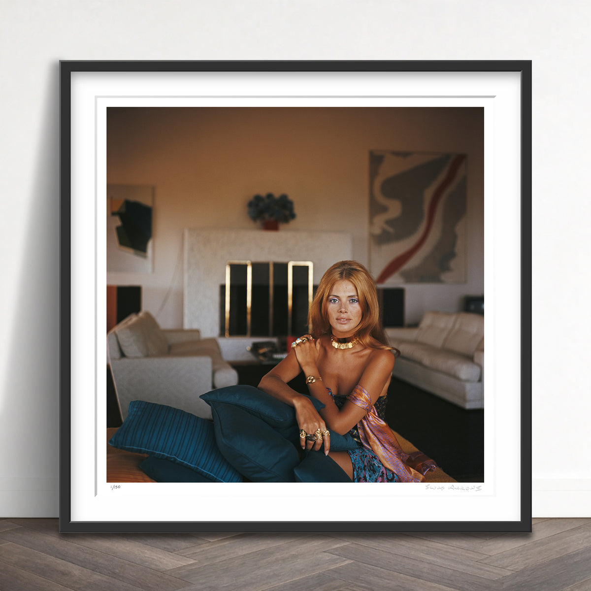 Slim Aarons Limited Edition Estate Stamped britt ekland limited edition 51246679 Framed