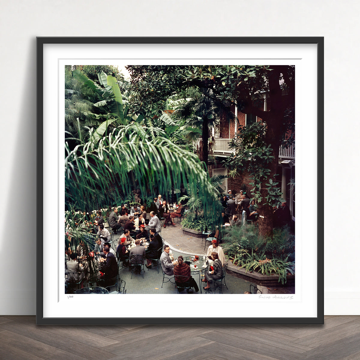 Slim Aarons Limited Edition Estate Stamped brunch at brennans limited edition 3095090 Framed