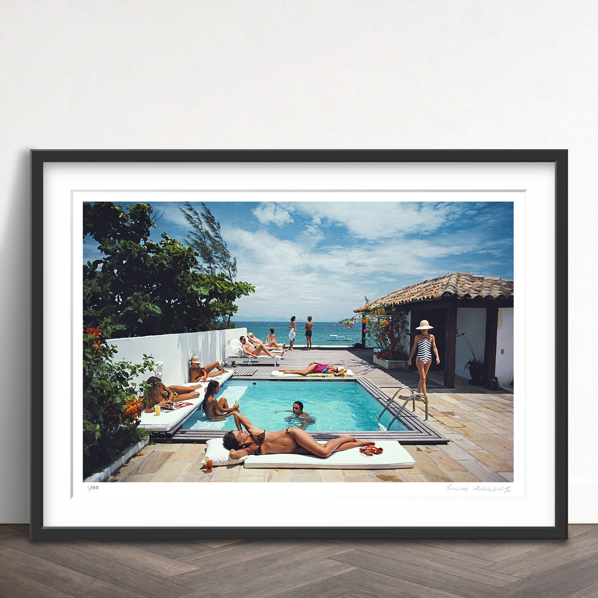 Slim Aarons Limited Edition Estate Stamped buzios limited edition 596331487 Framed
