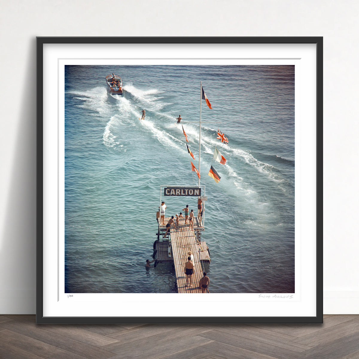 Slim Aarons Limited Edition Estate Stamped cannes watersports limited edition 475374145 Framed