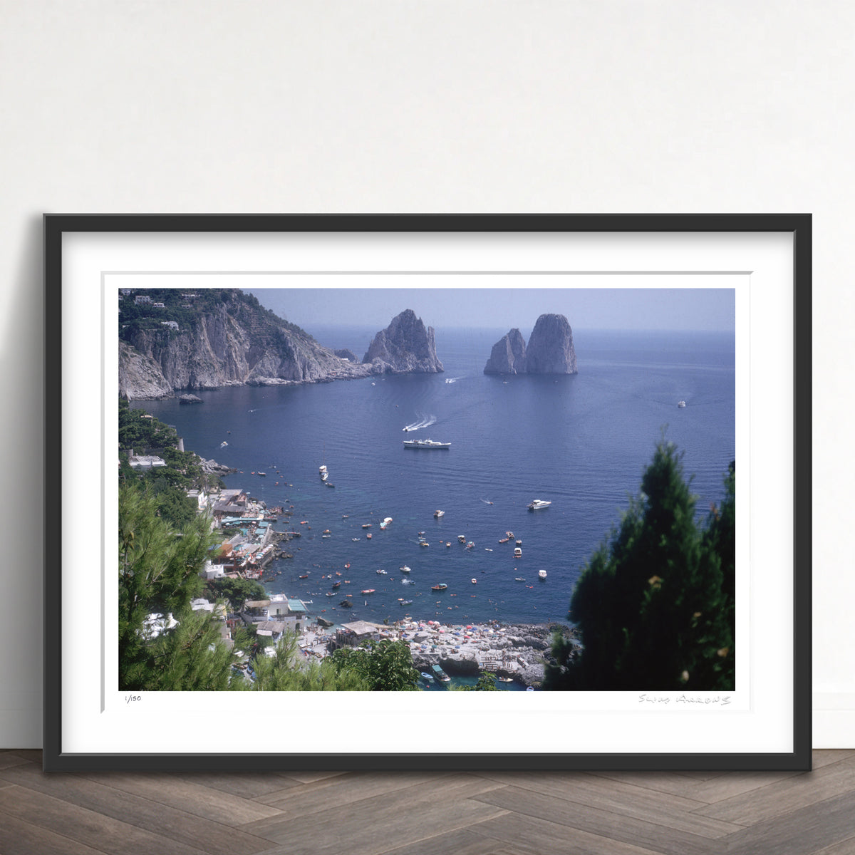 Slim Aarons Limited Edition Estate Stamped capri bay limited edition 3248972 Framed