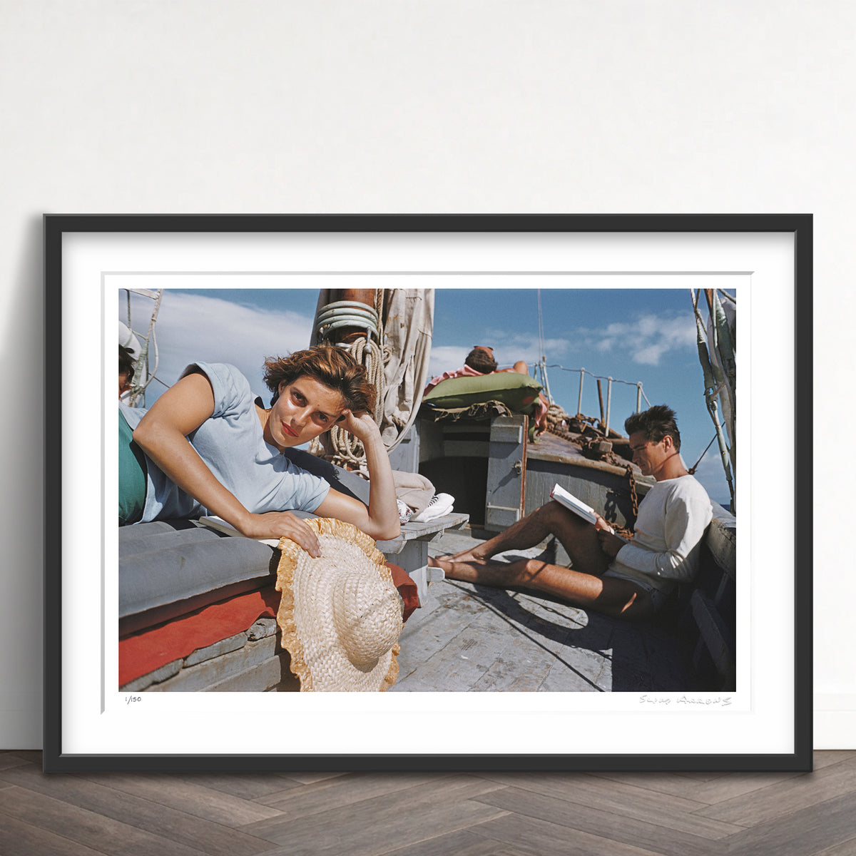 Slim Aarons Limited Edition Estate Stamped capri cruise limited edition 53439112 Framed