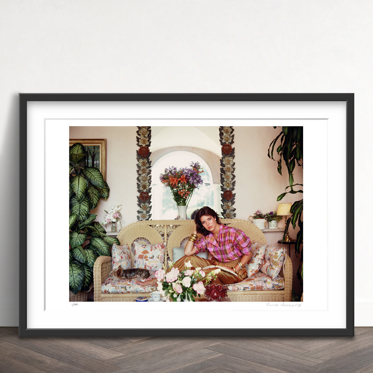 Slim Aarons Limited Edition Estate Stamped caroline and pet limited edition 53397631 Framed