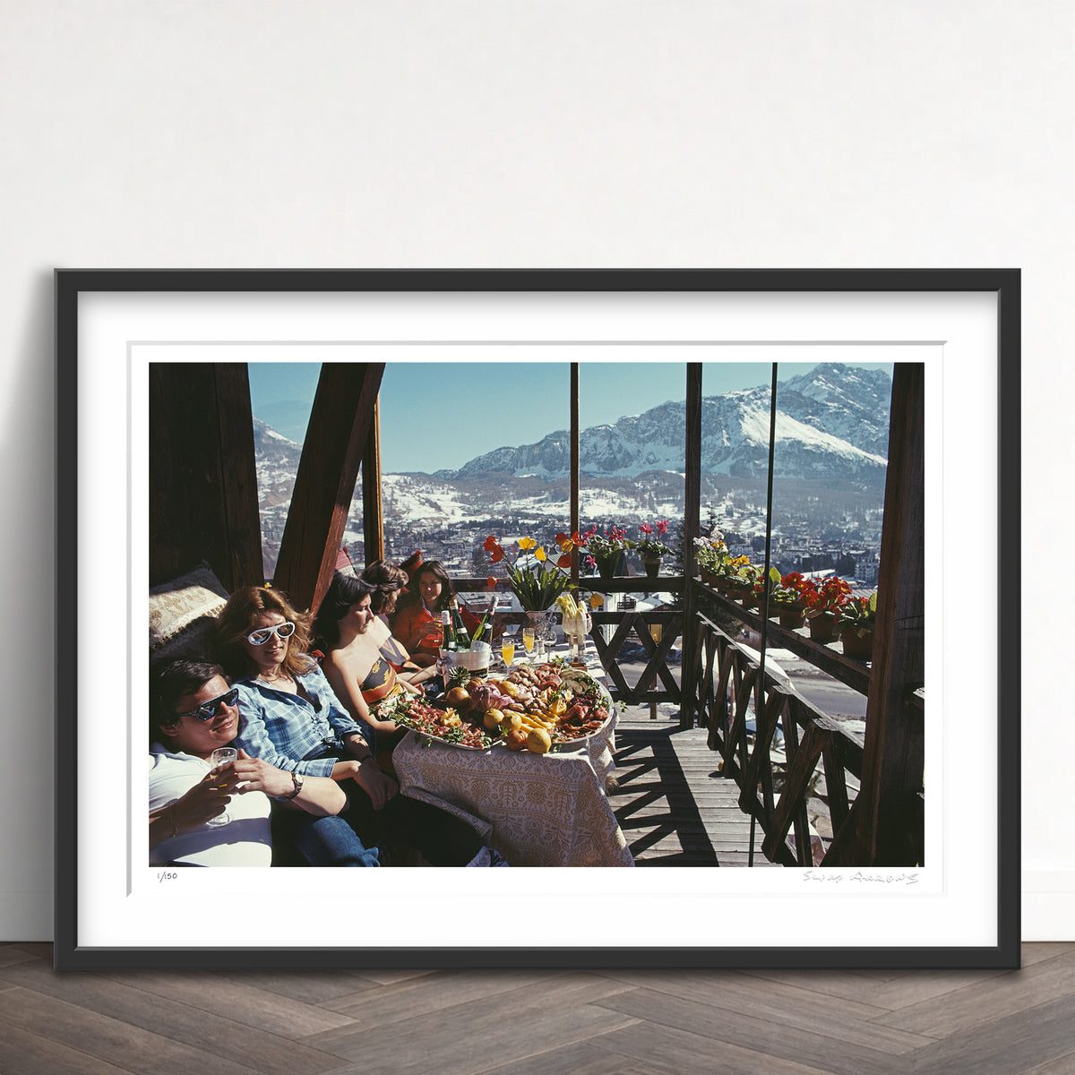 Slim Aarons Limited Edition Estate Stamped catching the sun in cortina limited edition 155761215 Framed