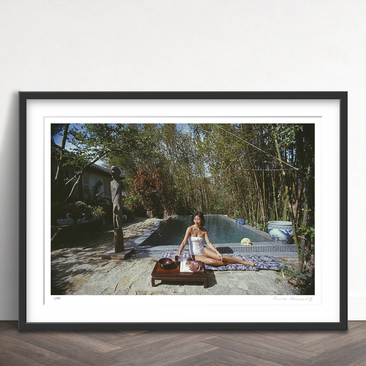 Slim Aarons Limited Edition Estate Stamped cecily godfrey limited edition 84107282 Framed
