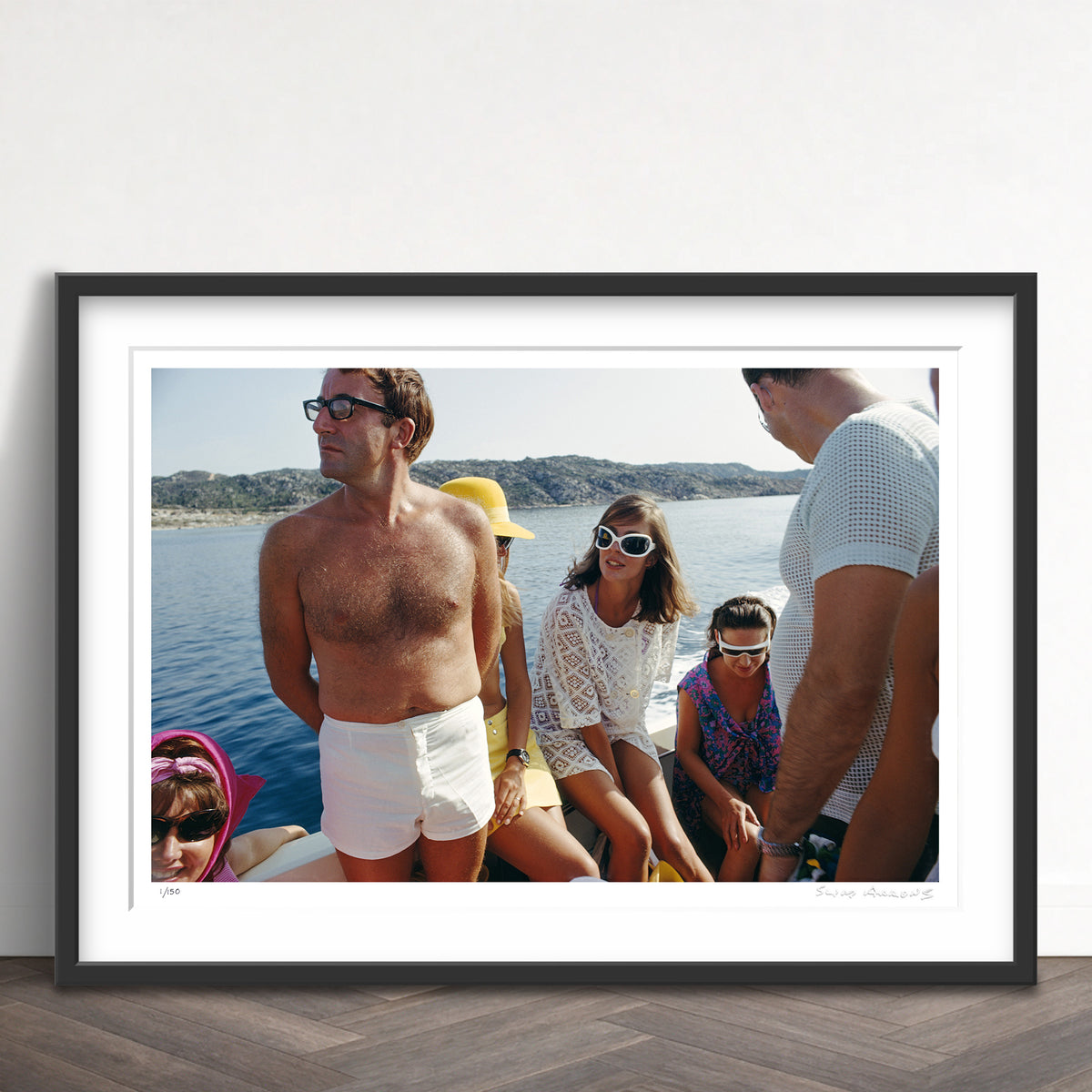 Slim Aarons Limited Edition Estate Stamped celebrity cruise limited edition 3438341 Framed
