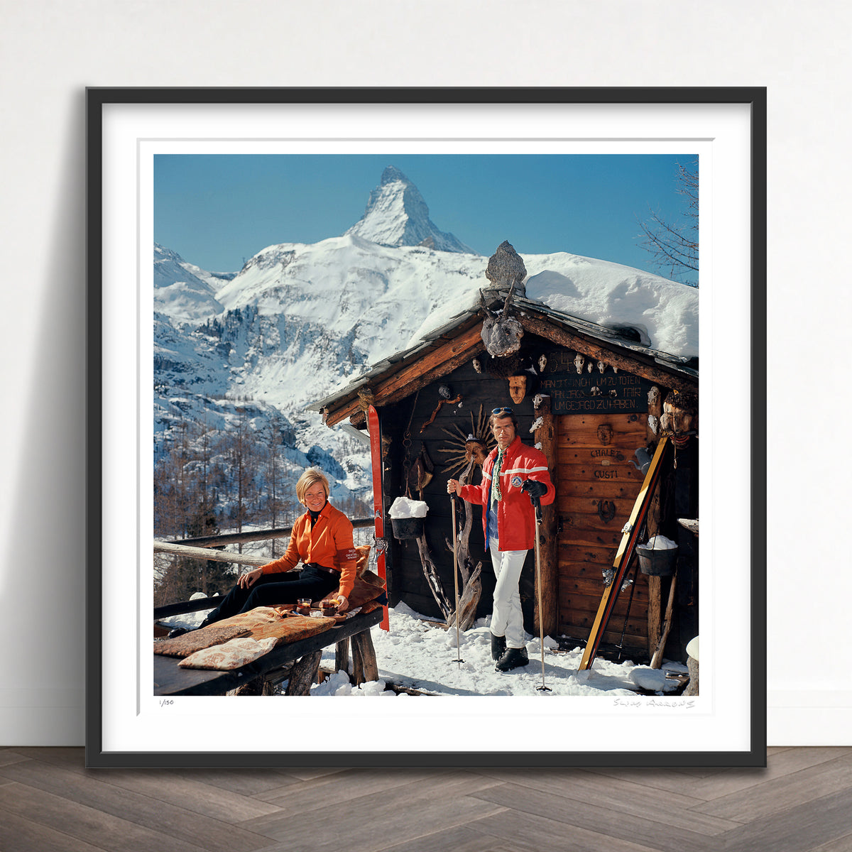 Slim Aarons Limited Edition Estate Stamped chalet costi limited edition 52043467 Framed