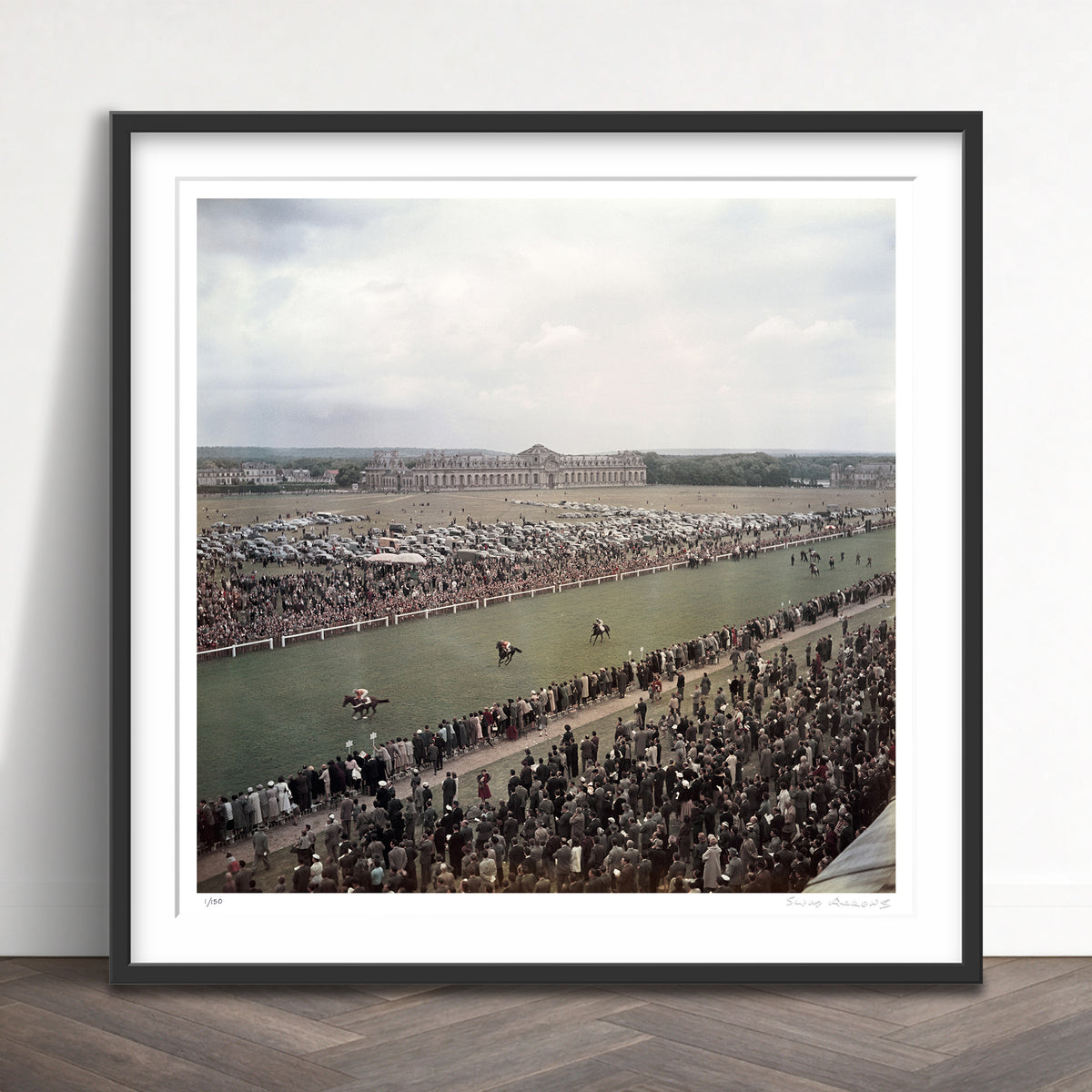 Slim Aarons Limited Edition Estate Stamped chantilly racecourse limited edition 101951438 Framed