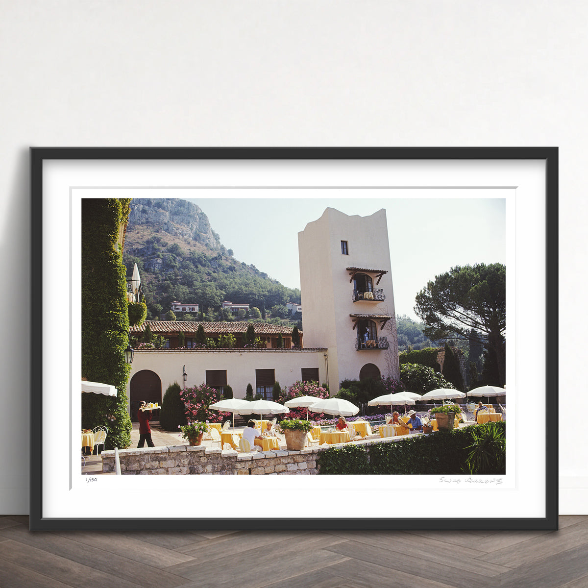 Slim Aarons Limited Edition Estate Stamped chateau saint martin limited edition 480765711 Framed