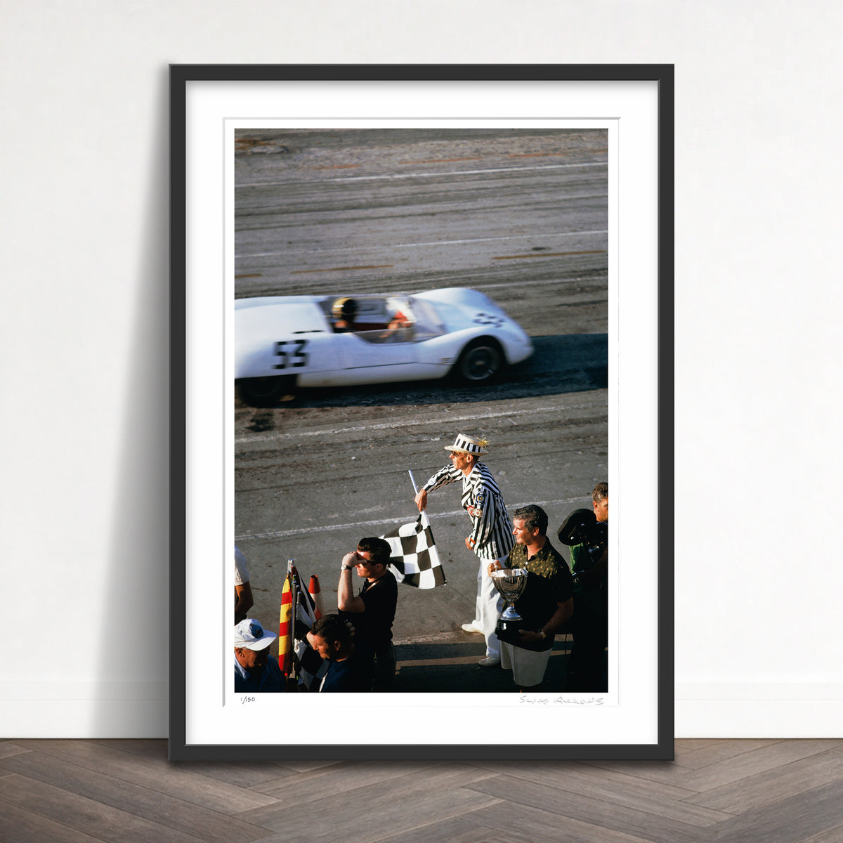 Slim Aarons Limited Edition Estate Stamped checkered flag limited edition 52432973 Framed