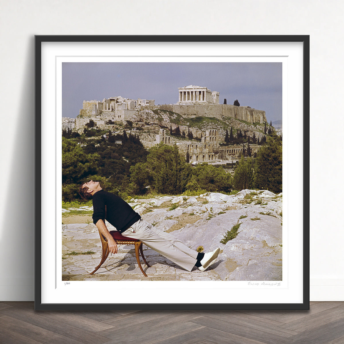 Slim Aarons Limited Edition Estate Stamped civilised snooze limited edition 3163491 Framed