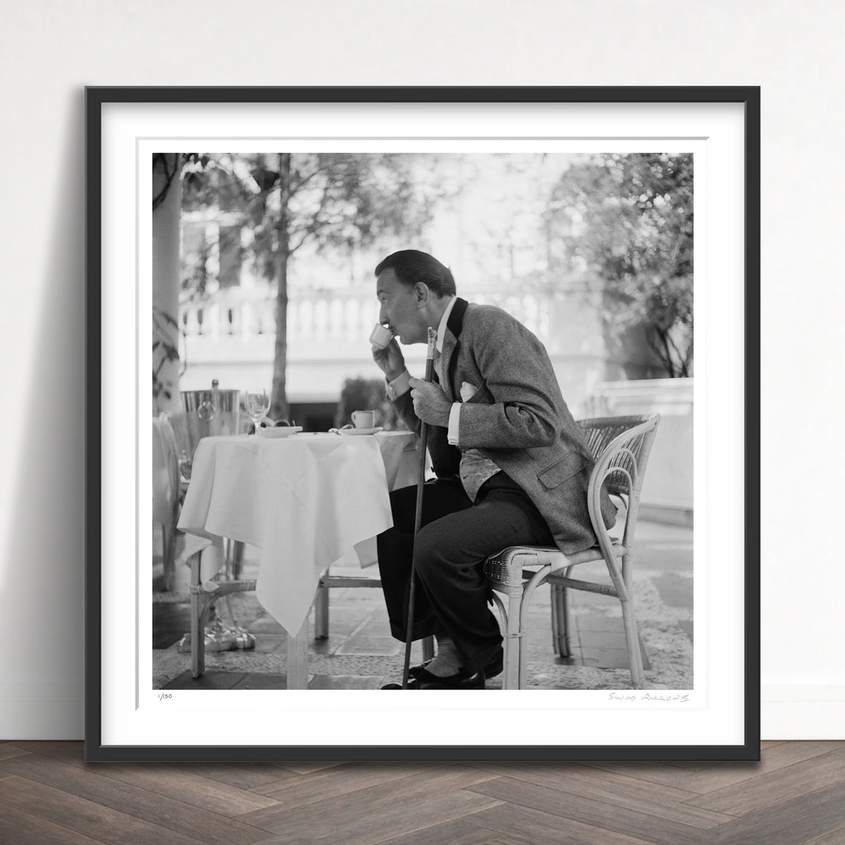 Slim Aarons Limited Edition Estate Stamped coffee with dali limited edition 1496421870 Framed