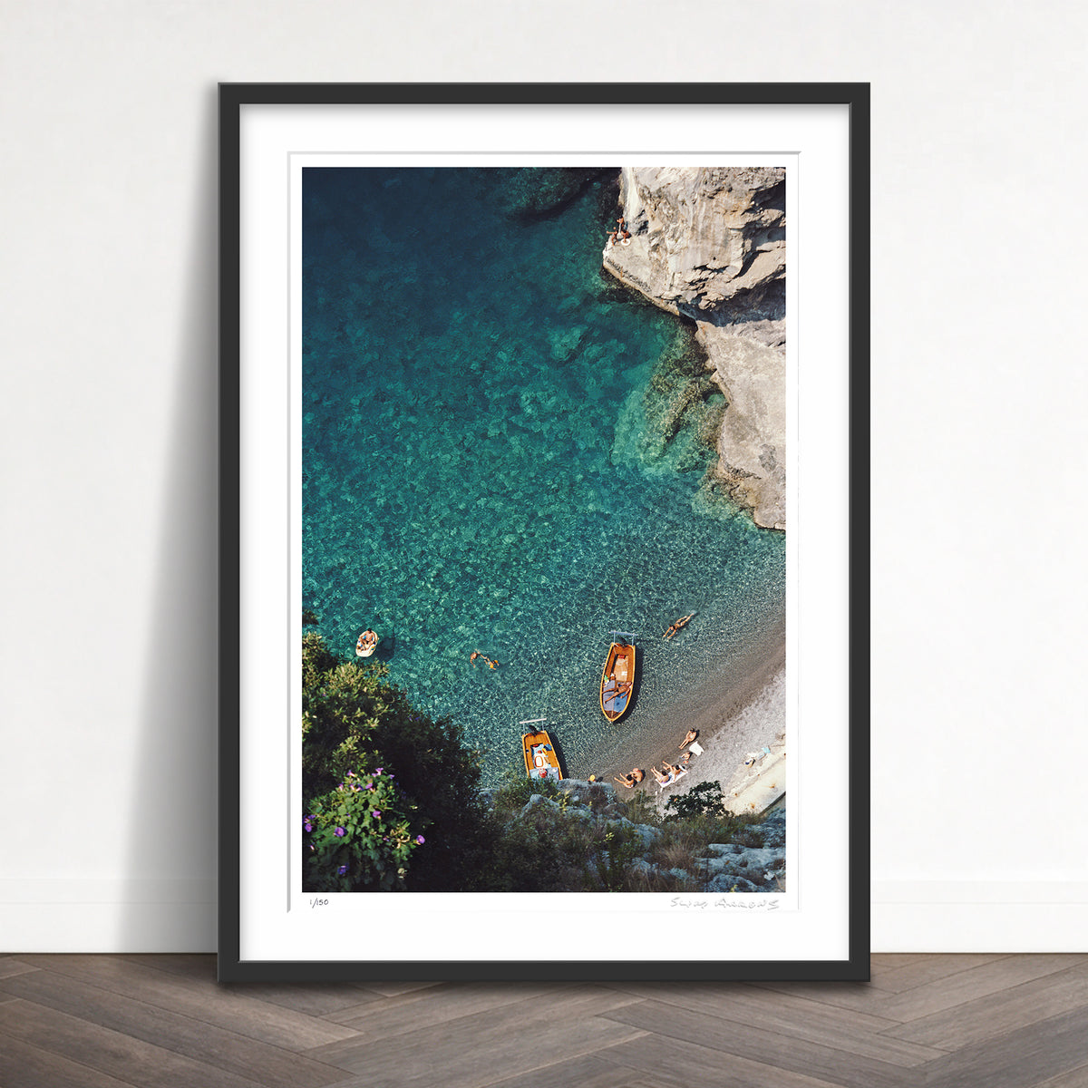 Slim Aarons Limited Edition Estate Stamped conca dei marini 1 limited edition 670808947 Framed