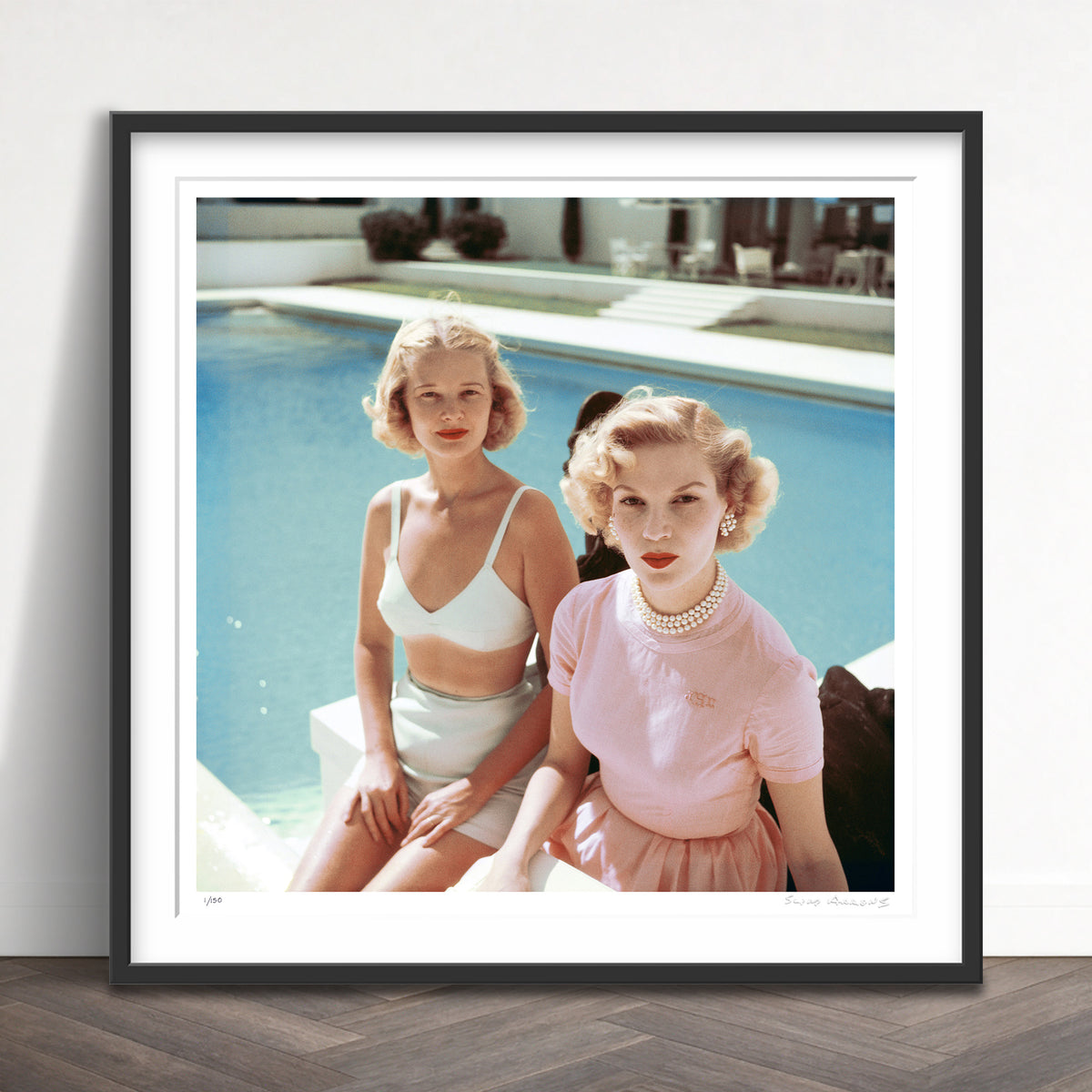Slim Aarons Limited Edition Estate Stamped connelly and guest limited edition 77442760 Framed