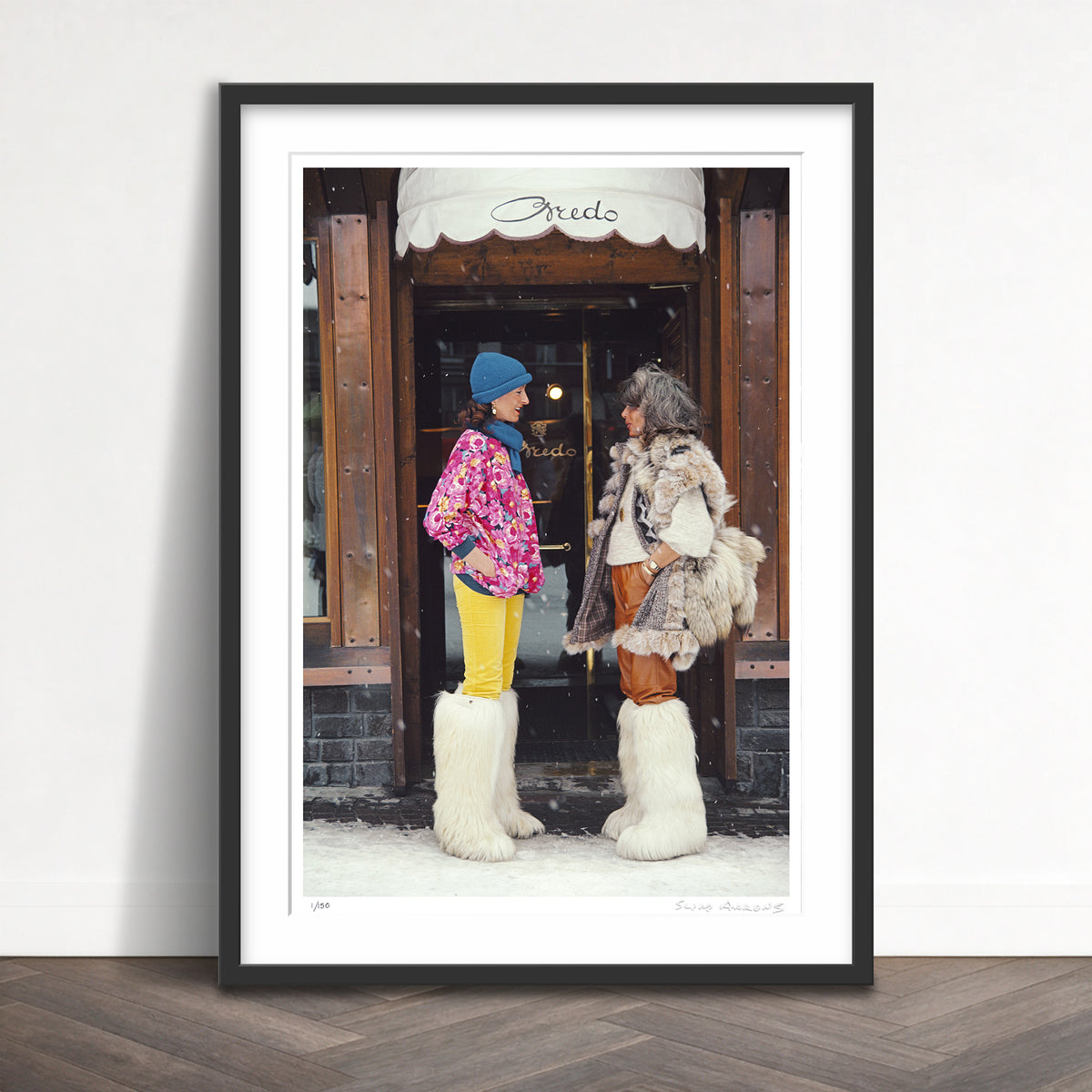 Slim Aarons Limited Edition Estate Stamped cortina d ampezzo limited edition 74155625 Framed