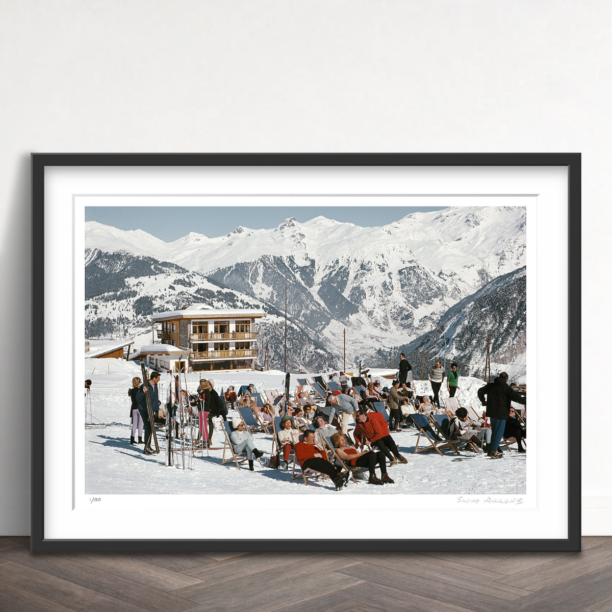 Slim Aarons Limited Edition Estate Stamped courchevel limited edition 607002547 Framed