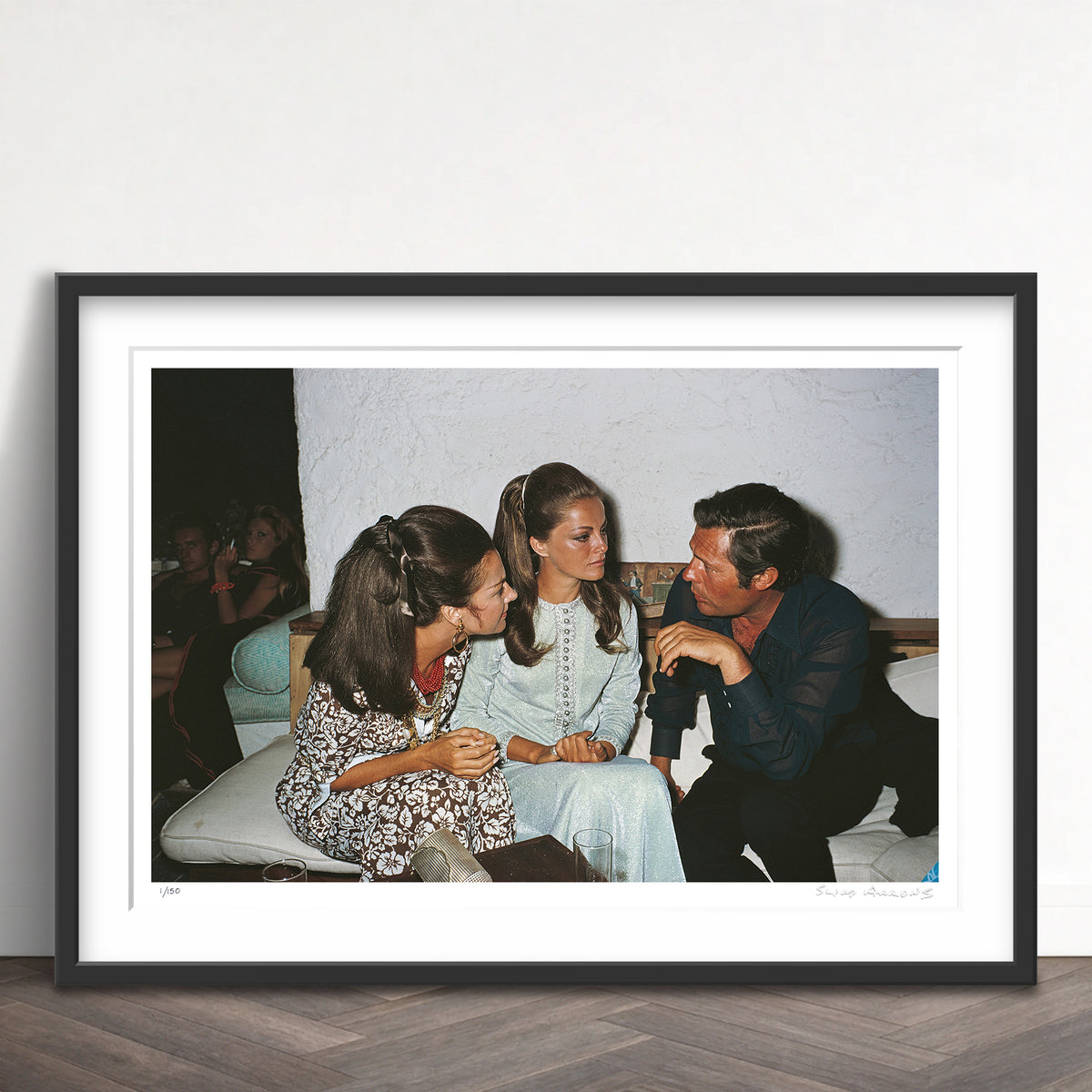 Slim Aarons Limited Edition Estate Stamped crespi and mastroianni limited edition 155761700 Framed