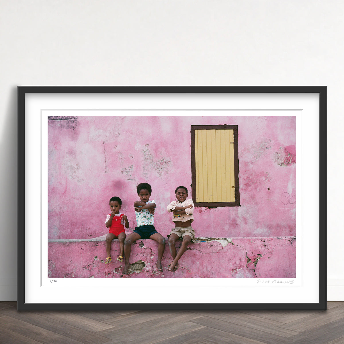 Slim Aarons Limited Edition Estate Stamped curacao children limited edition 113915310 Framed