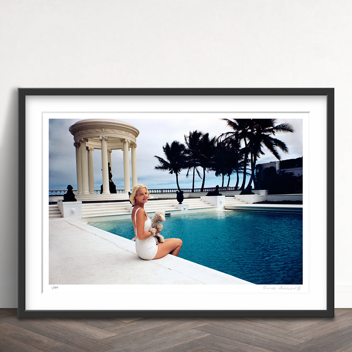 Slim Aarons Limited Edition Estate Stamped cz by the pool limited edition 3230581 Framed