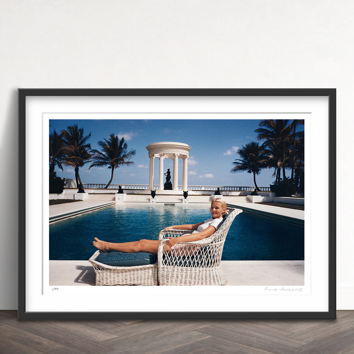 Slim Aarons Limited Edition Estate Stamped czs house limited edition 3230605 Framed