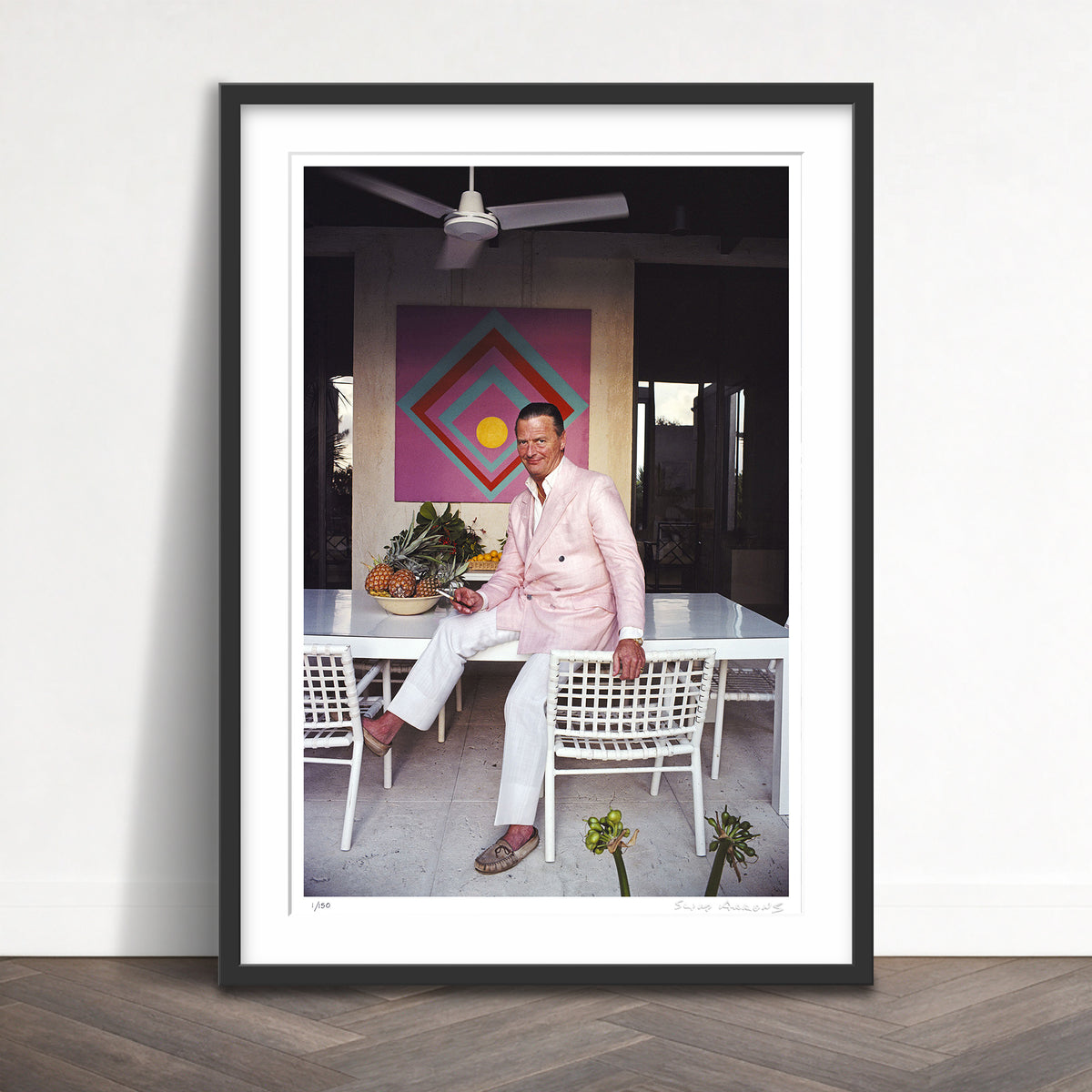 Slim Aarons Limited Edition Estate Stamped david nightingale hicks limited edition 95719883 Framed