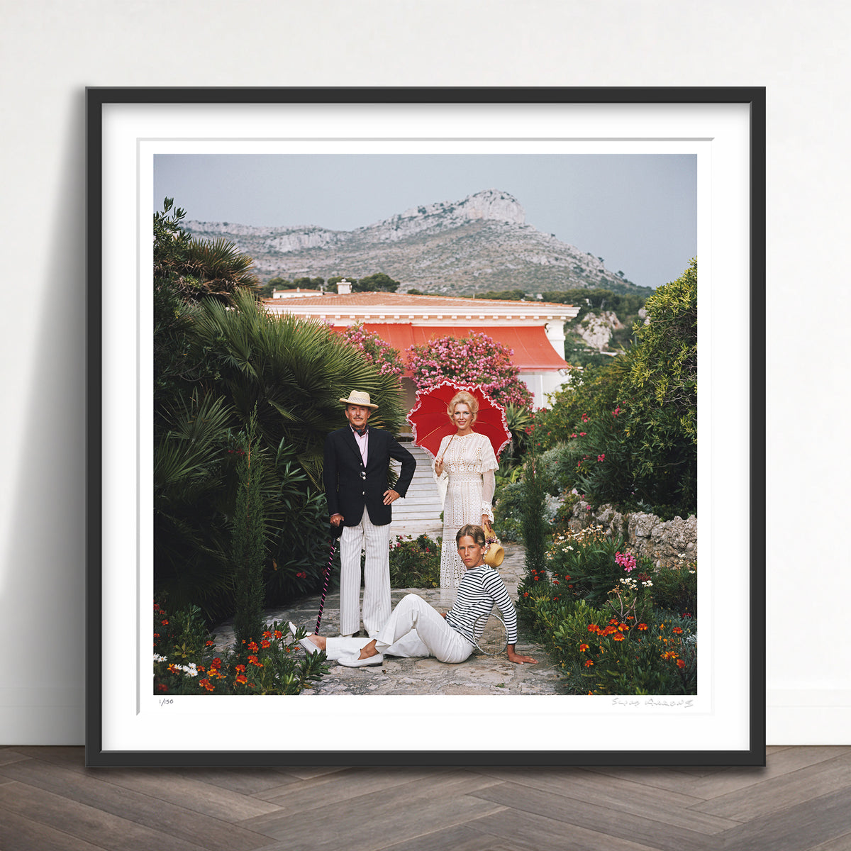 Slim Aarons Limited Edition Estate Stamped de rosieres family limited edition 53449500 Framed