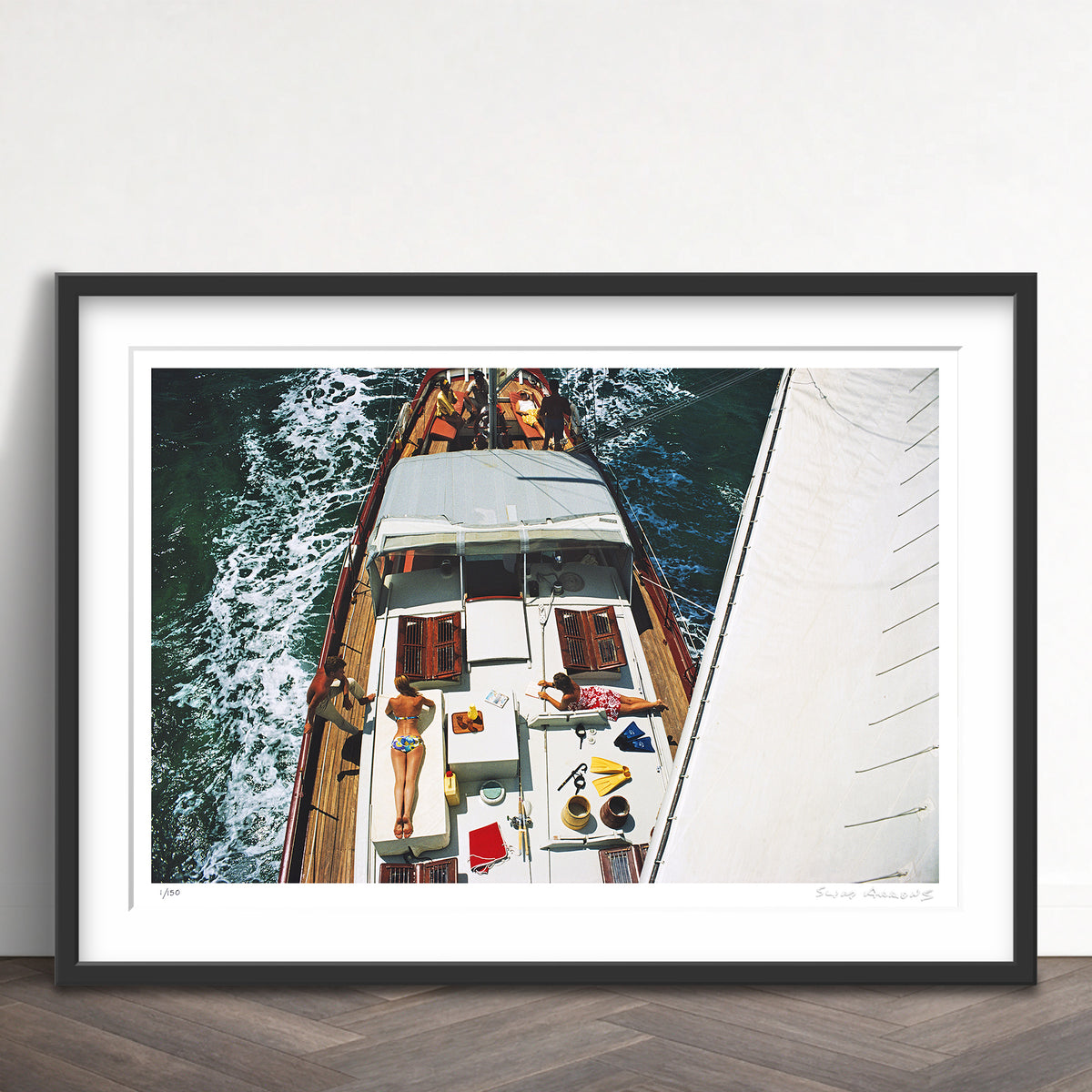 Slim Aarons Limited Edition Estate Stamped deck dwellers limited edition 114211583 Framed