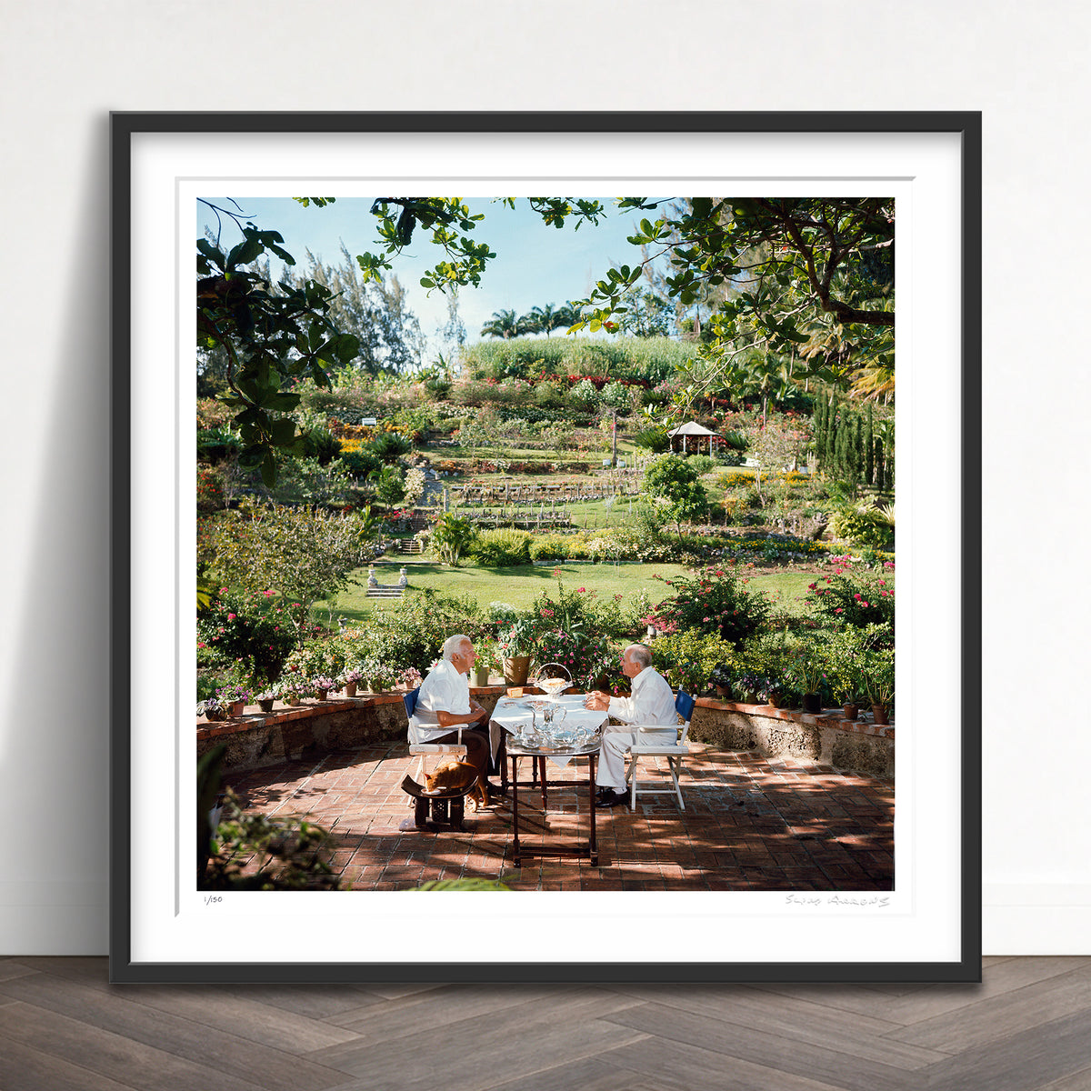Slim Aarons Limited Edition Estate Stamped dining al fresco limited edition 52200188 Framed