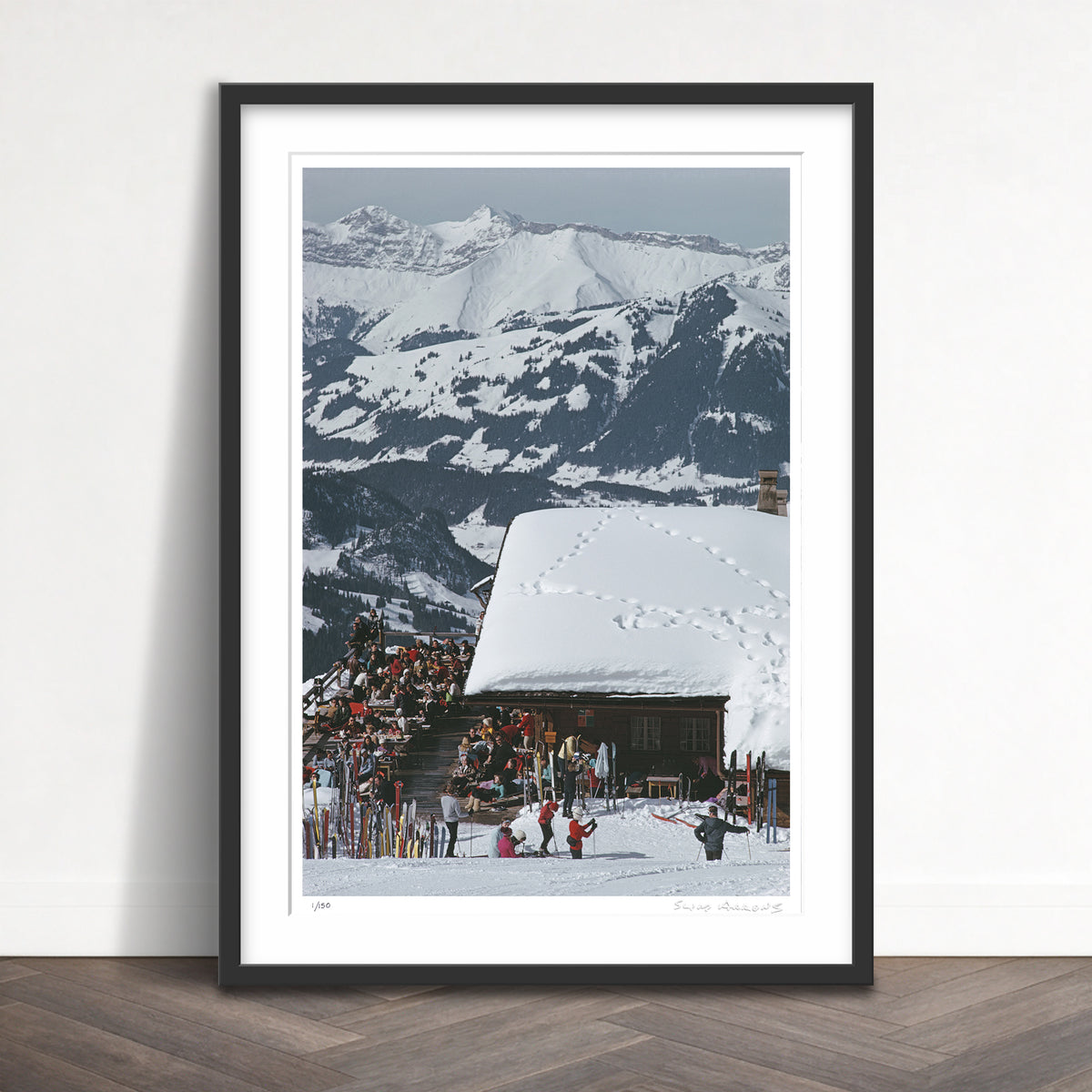 Slim Aarons Limited Edition Estate Stamped dining at the eagle club limited edition 1158180862 Framed