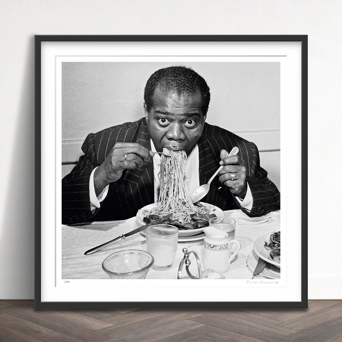 Slim Aarons Limited Edition Estate Stamped dinner jazz limited edition 3248098 Framed