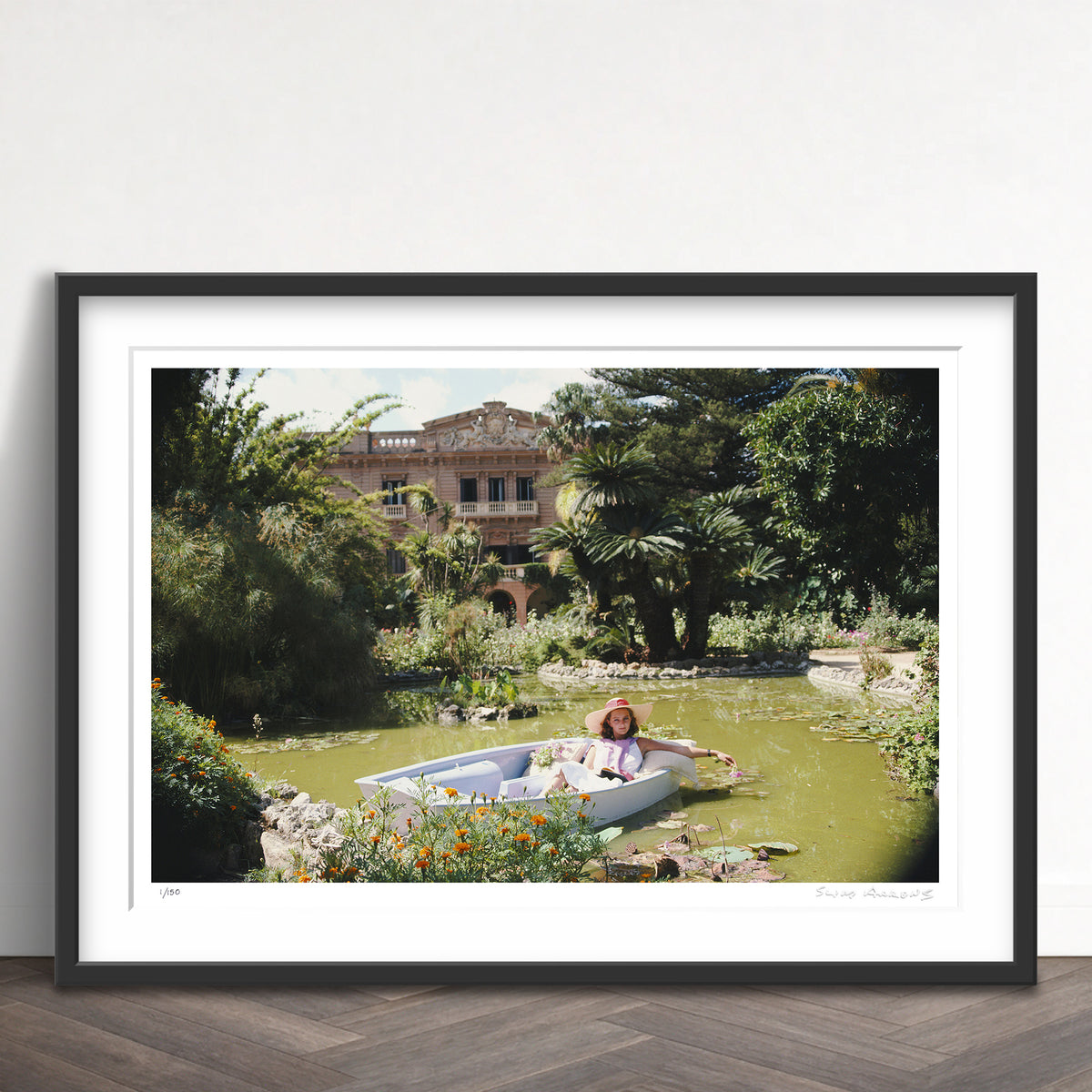 Slim Aarons Limited Edition Estate Stamped donna fabrizia lanza di mazzarino limited edition 674383111 Framed