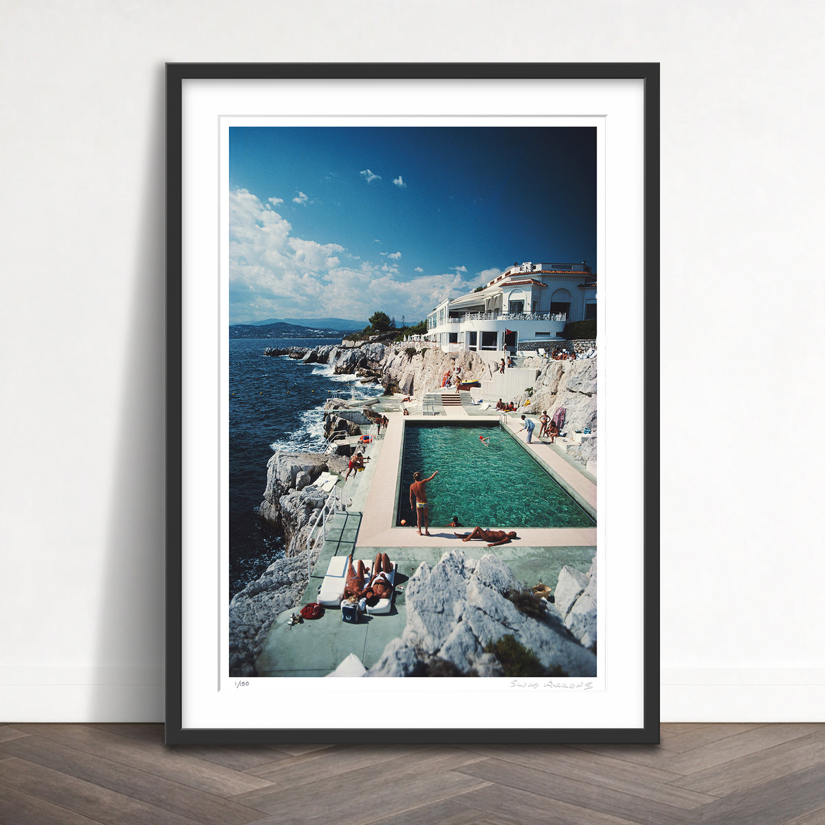Slim Aarons Limited Edition Estate Stamped eden roc pool limited edition 73309134 Framed