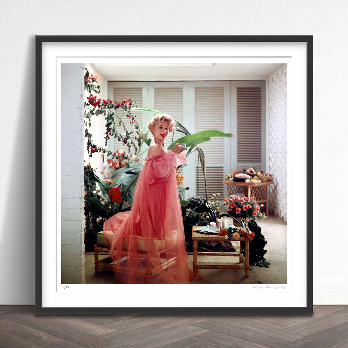Slim Aarons Limited Edition Estate Stamped eva gabor limited edition 52171103 Framed