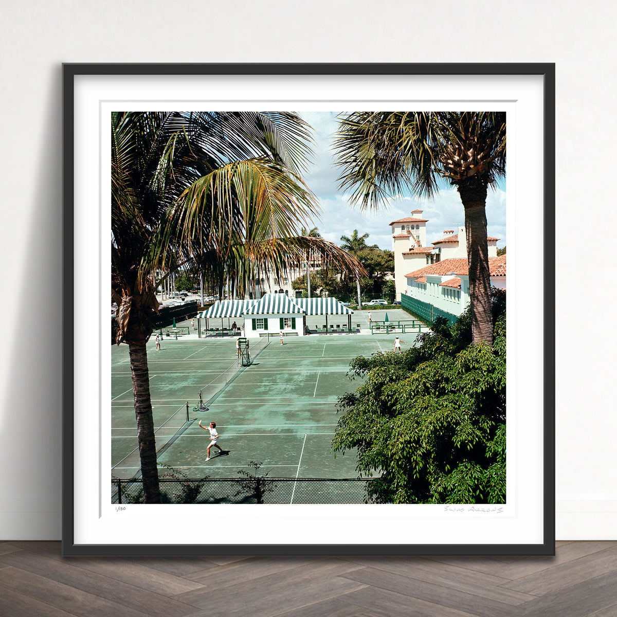Slim Aarons Limited Edition Estate Stamped everglades tennis club limited edition 56929869 Framed