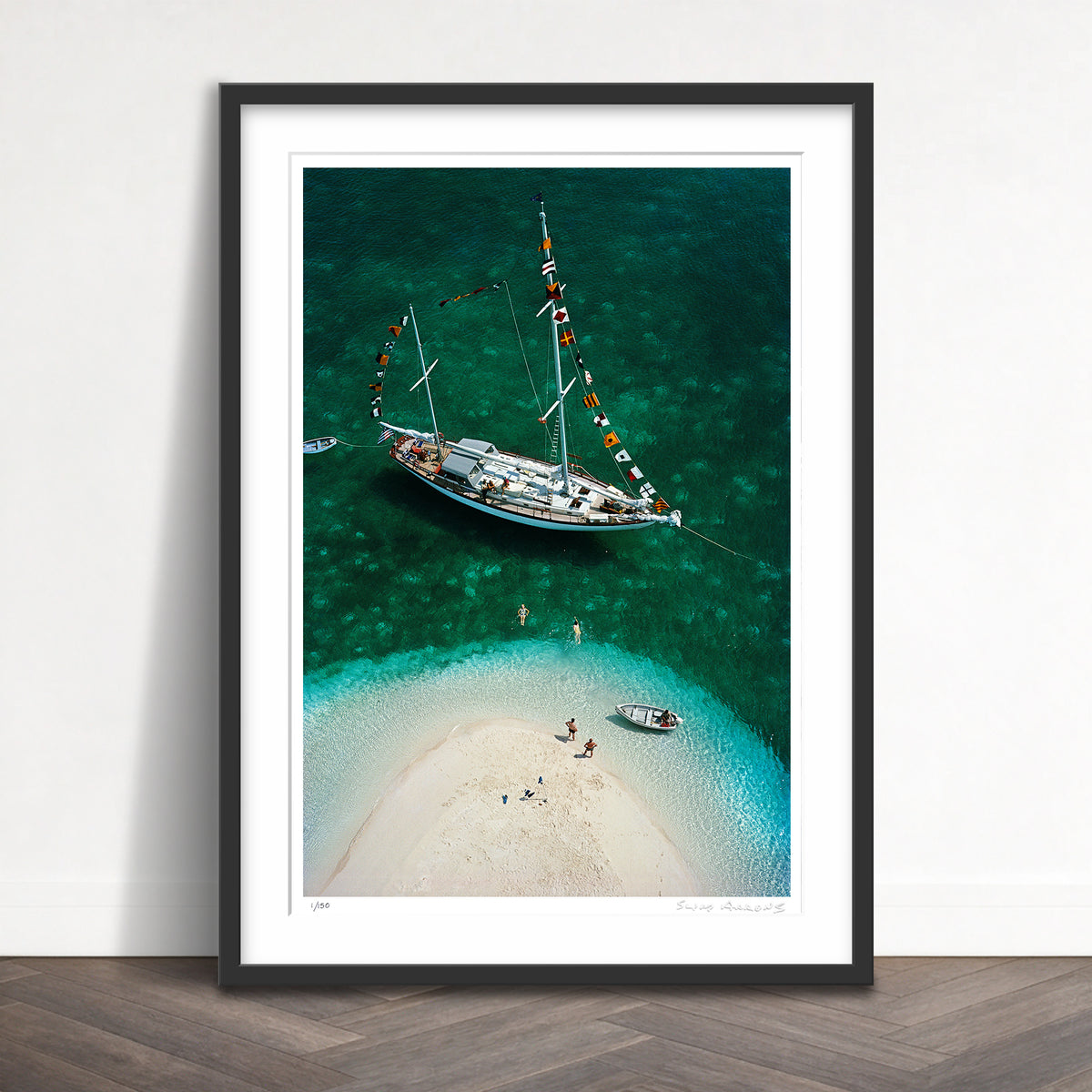 Slim Aarons Limited Edition Estate Stamped exuma holiday limited edition 84941427 Framed