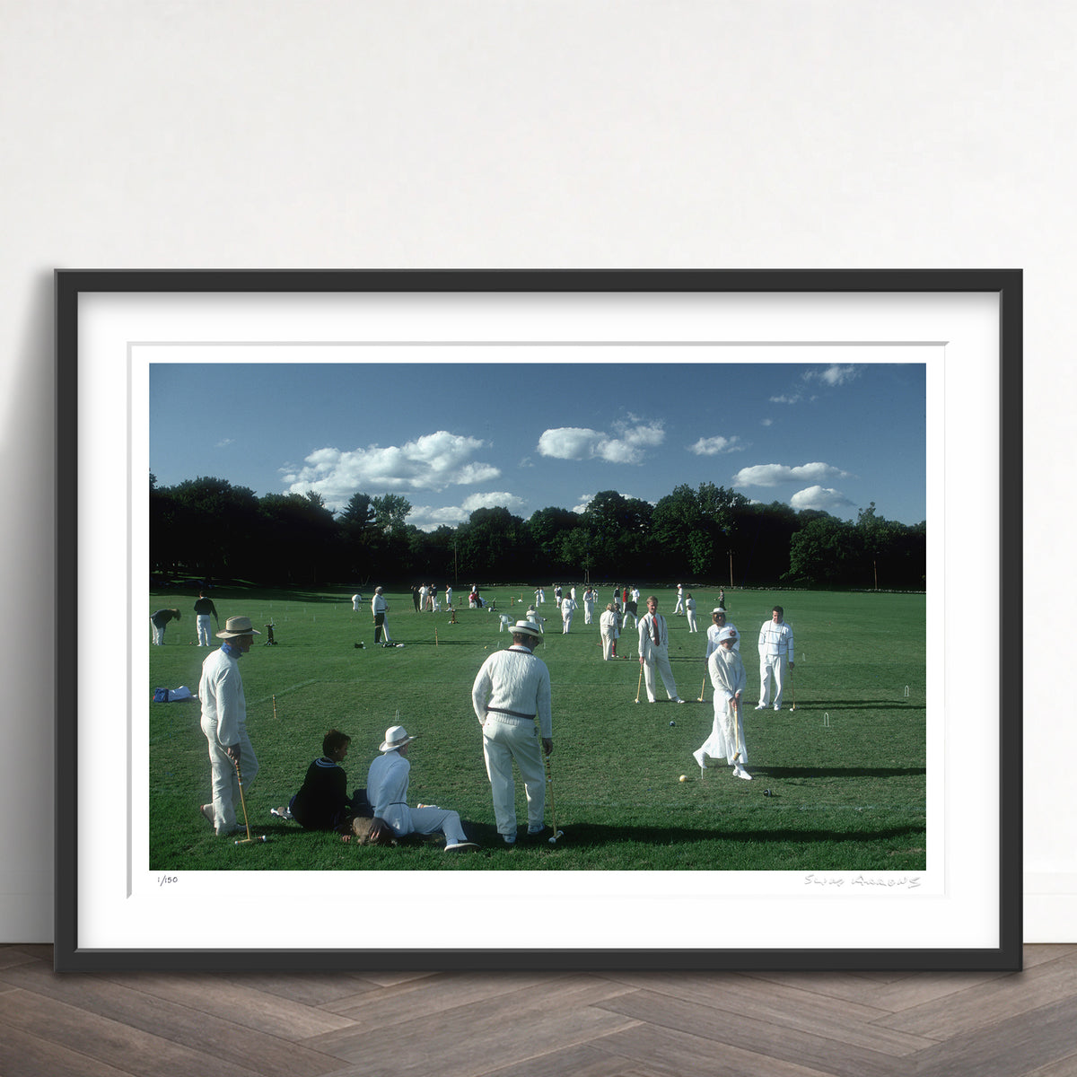 Slim Aarons Limited Edition Estate Stamped fairfield croquet limited edition 51246675 Framed